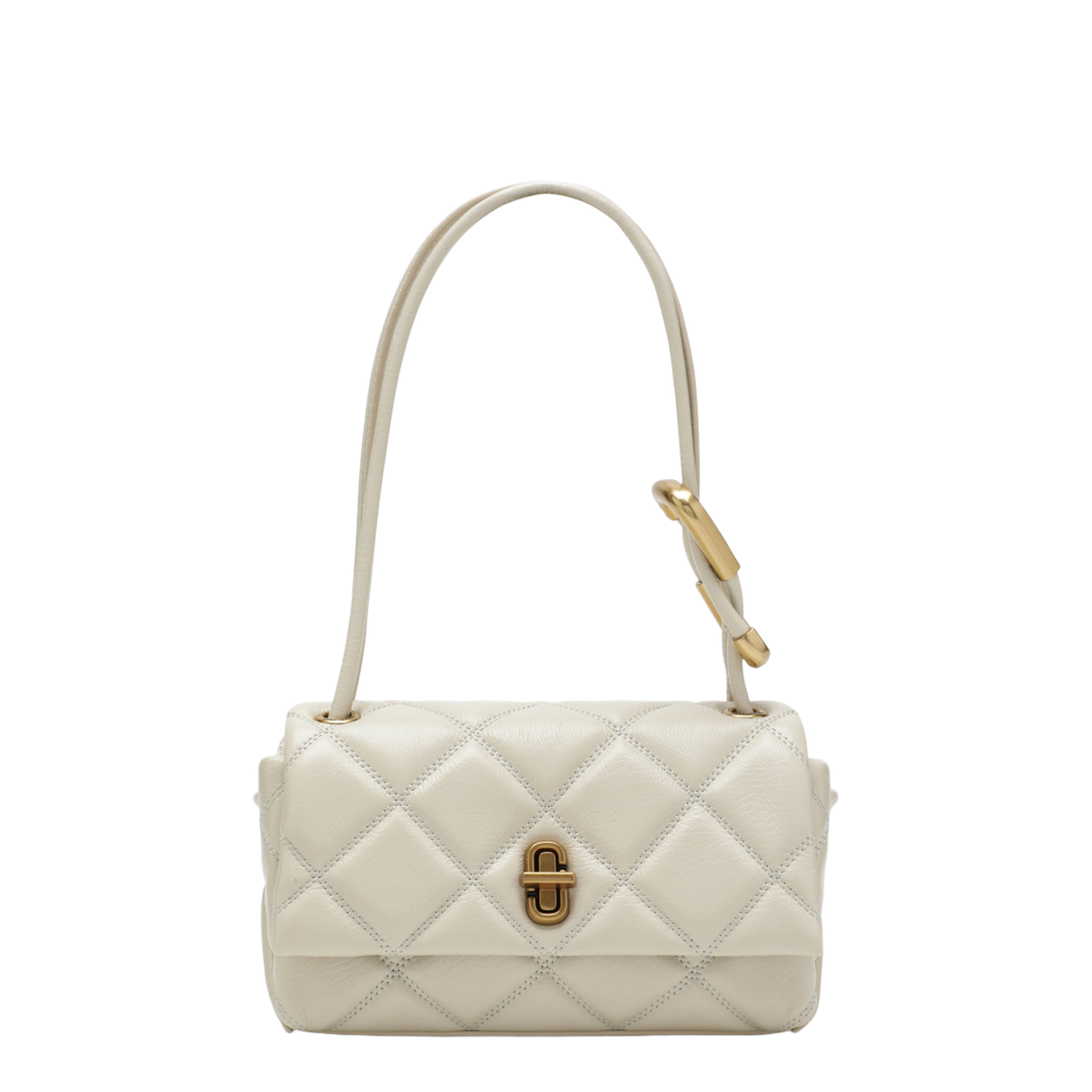 White Quilted Mini Dual Bag