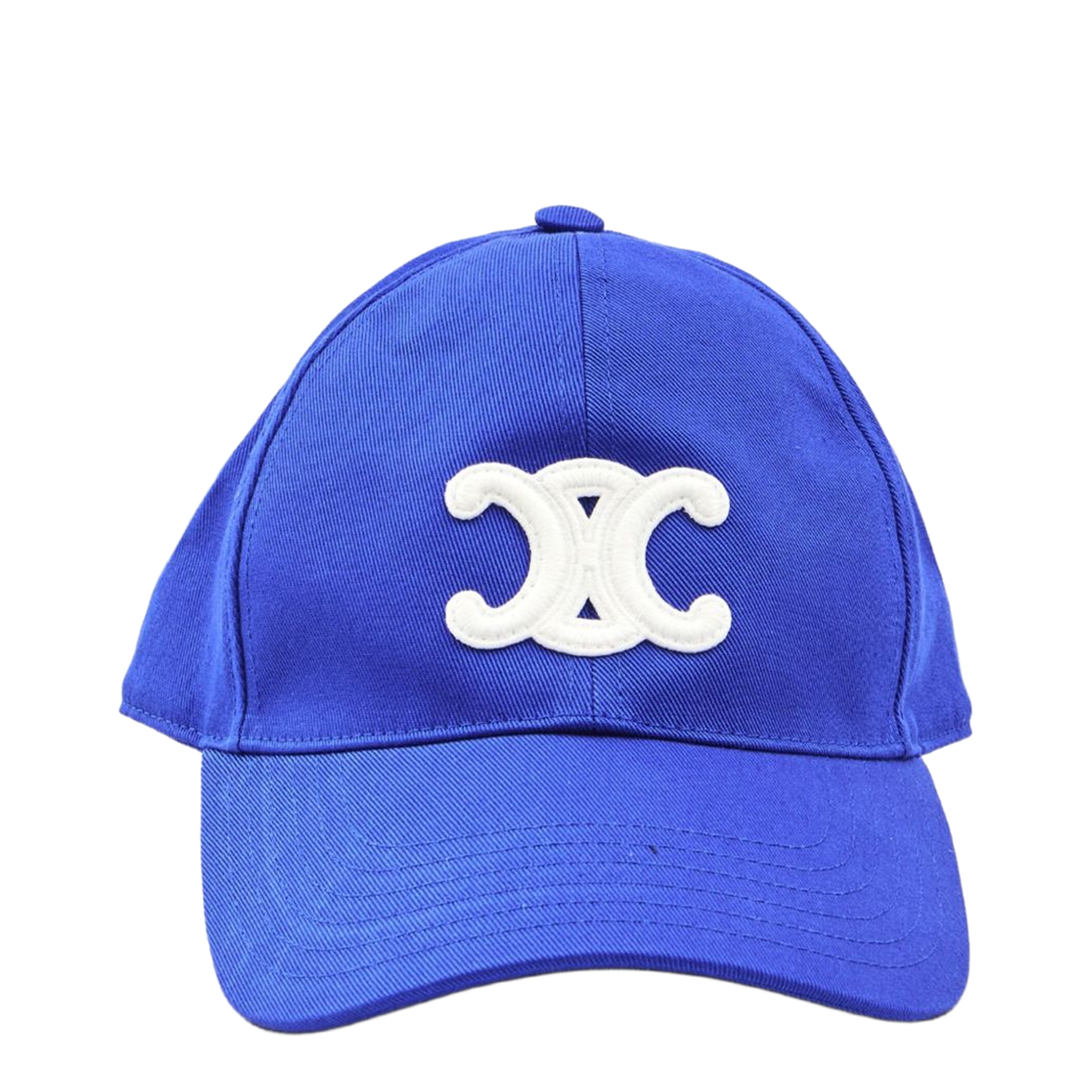 Celine Logo Baseball Cap, Blue Celine Blue Denim Baseball Cap With Triomphe Logo Size M main image 4