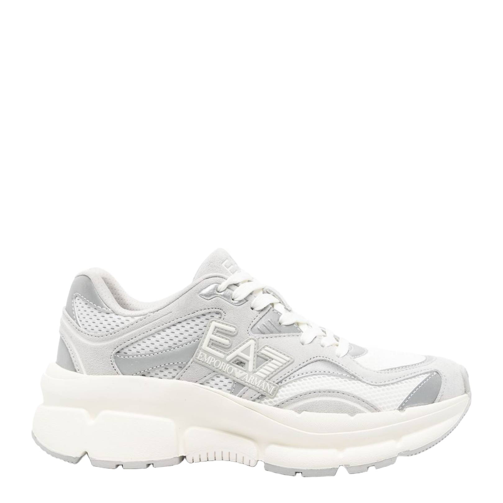 Light Grey Front Lace-Up Sneakers