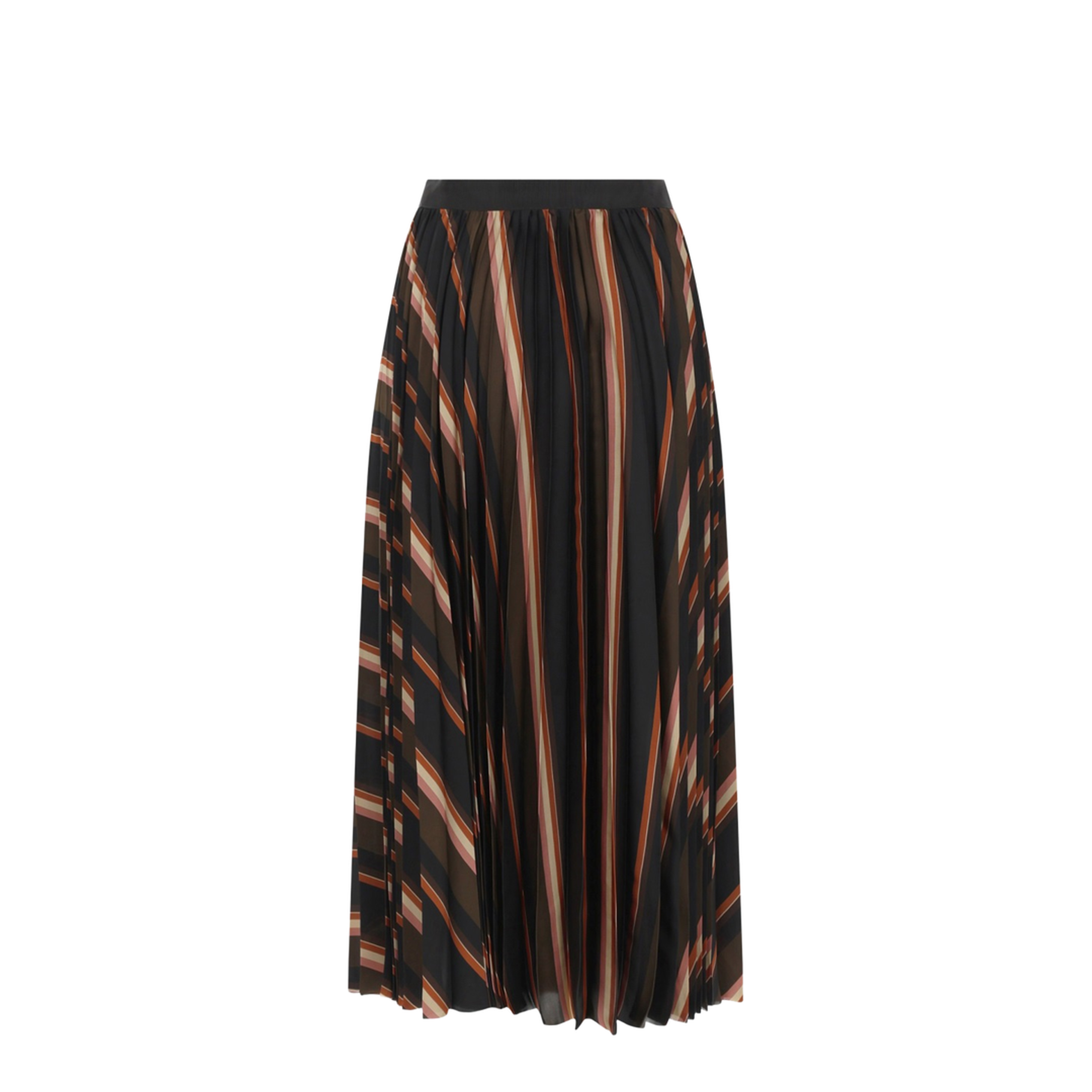 Horizontal Stripe Print Skirt