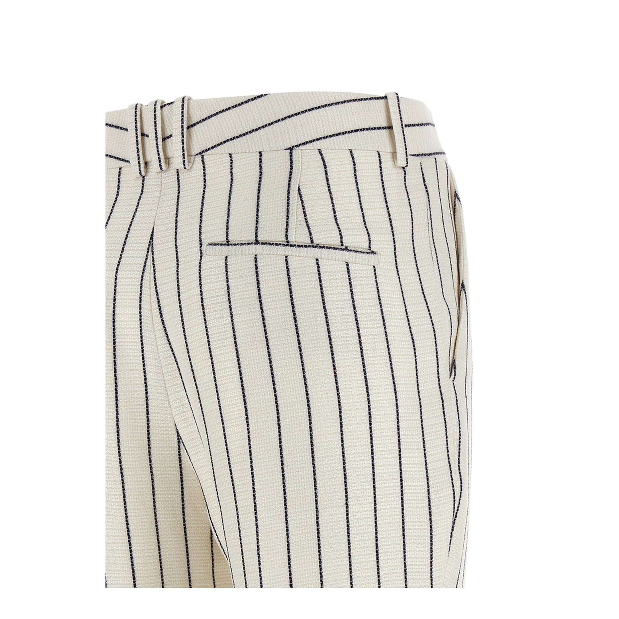 Straight-Leg Pinstripe Pants - White