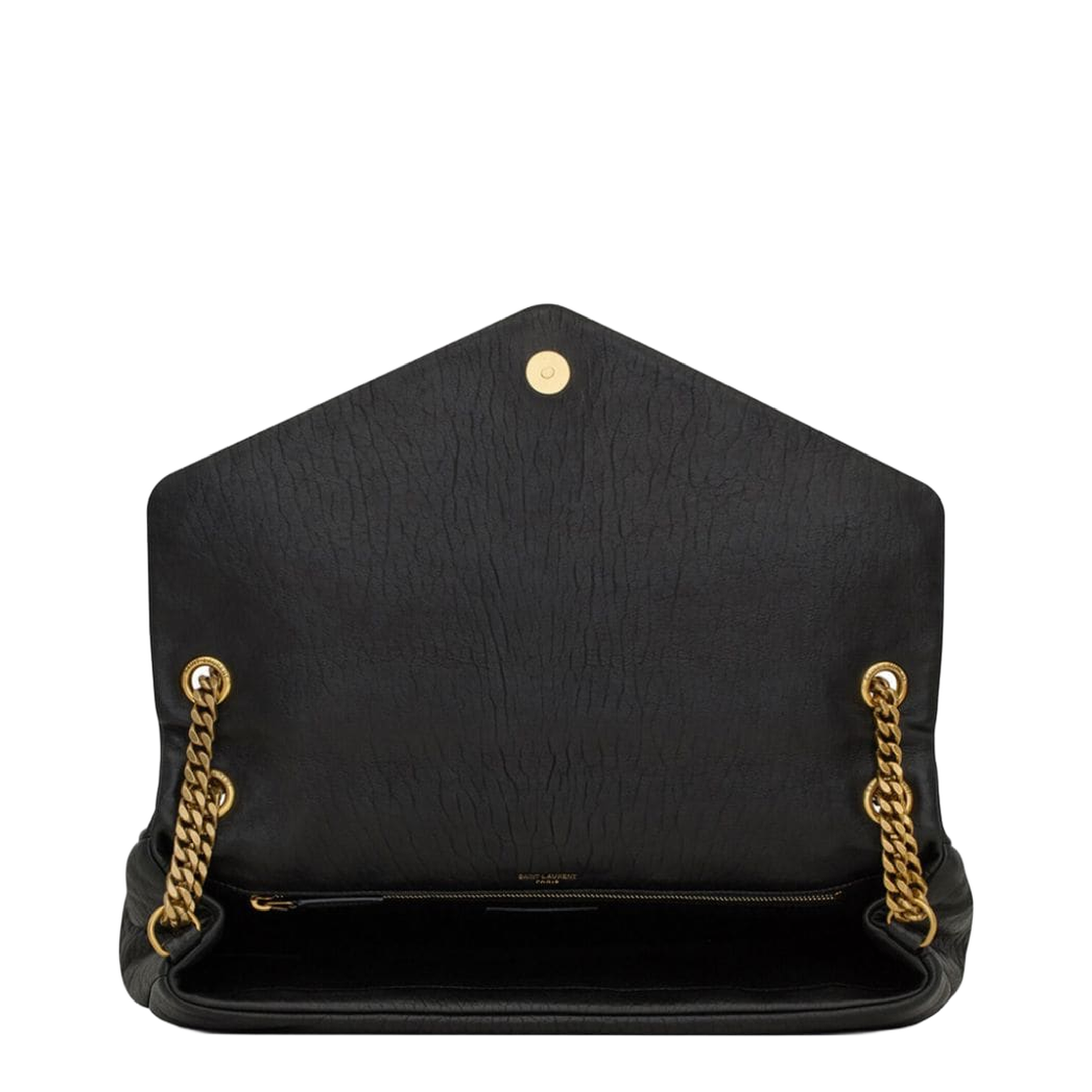 Cassandre Lambskin Pouch on Chain - Black