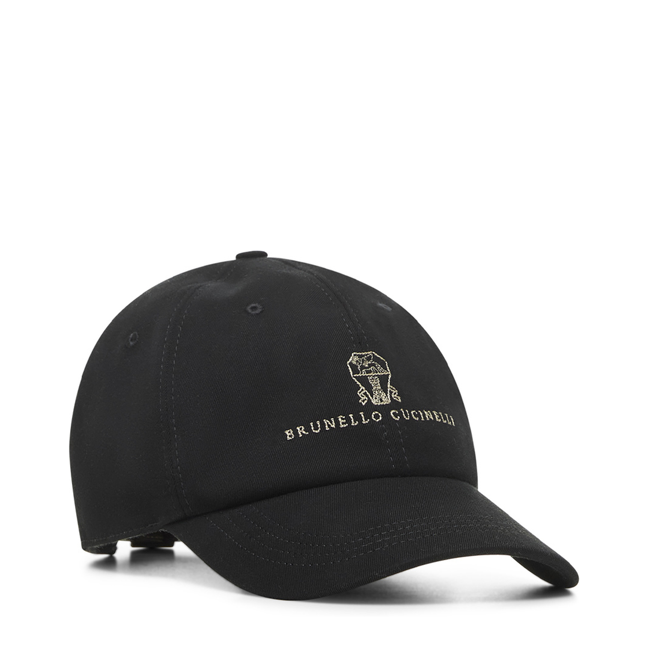Embroidered Logo Baseball Cap Black