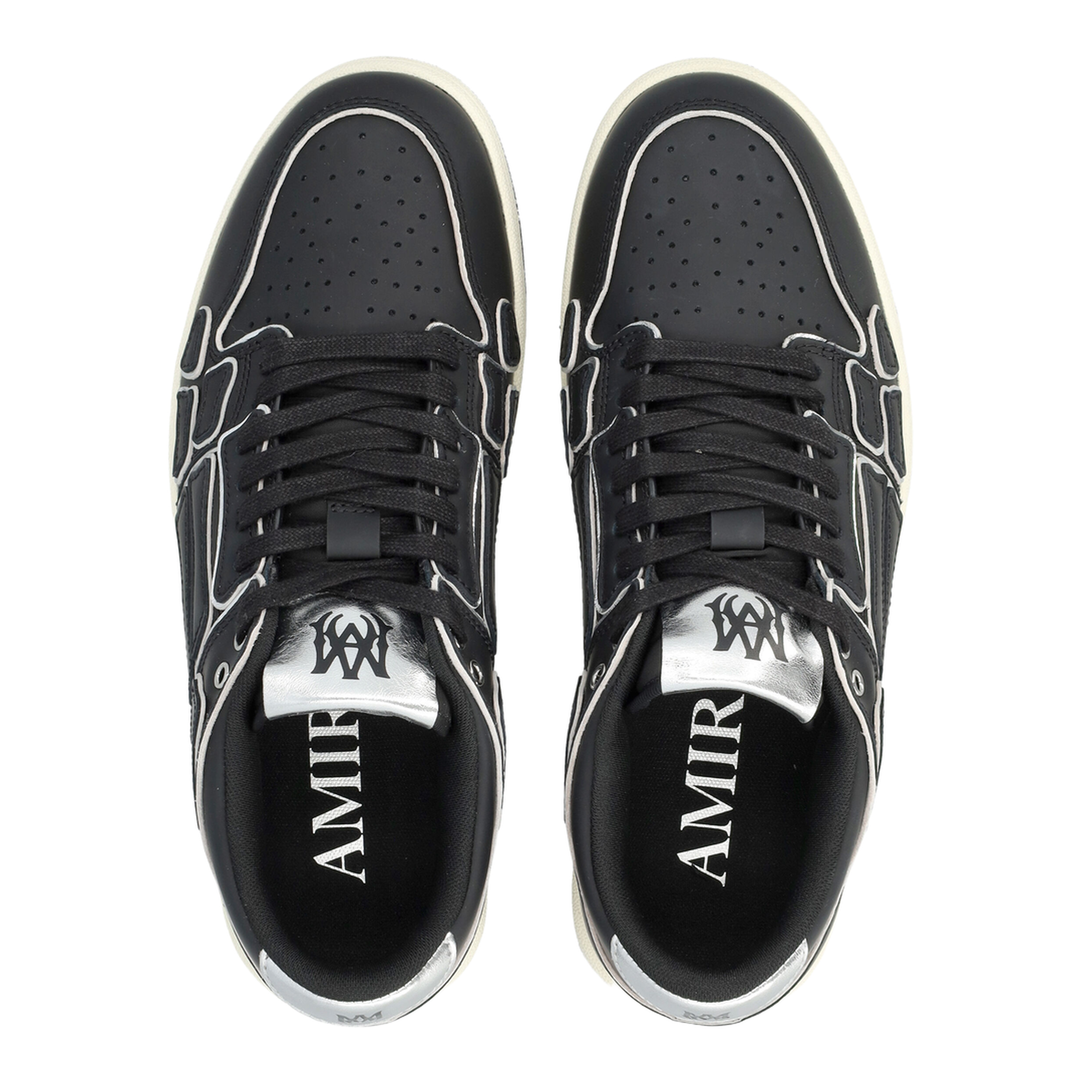 Skel Top Low Black Sneaker With Logo Patch