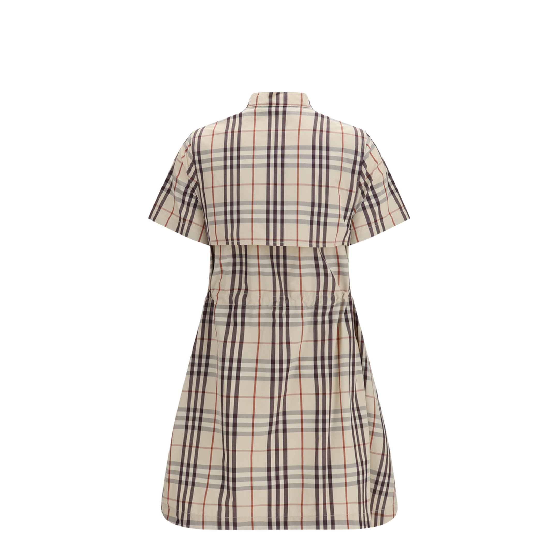 Beige Check Dress