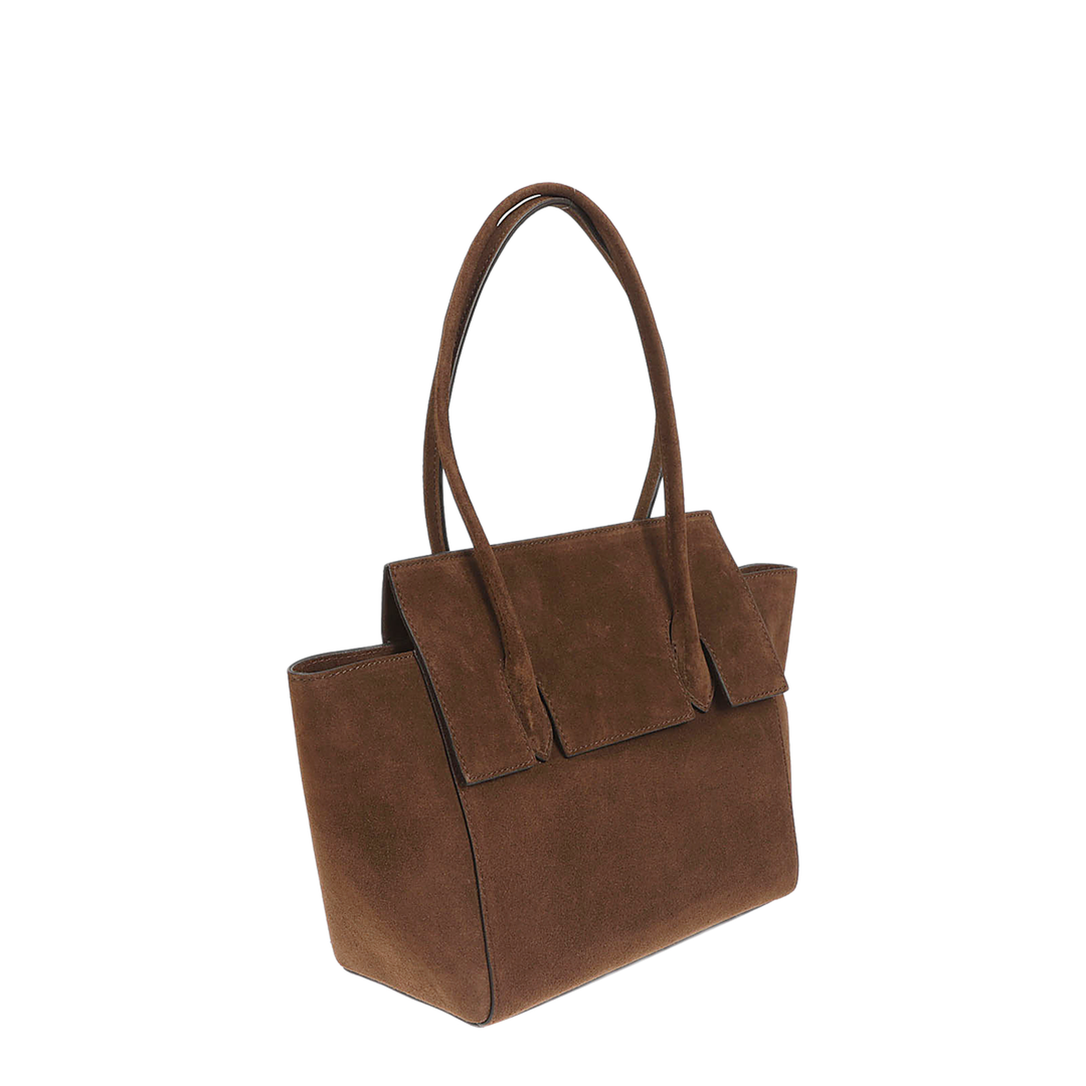 MAYFEYR - ROUNN - Felice Flap Leather Tote Bag - FELICEFLAP26CHOCOLATE
