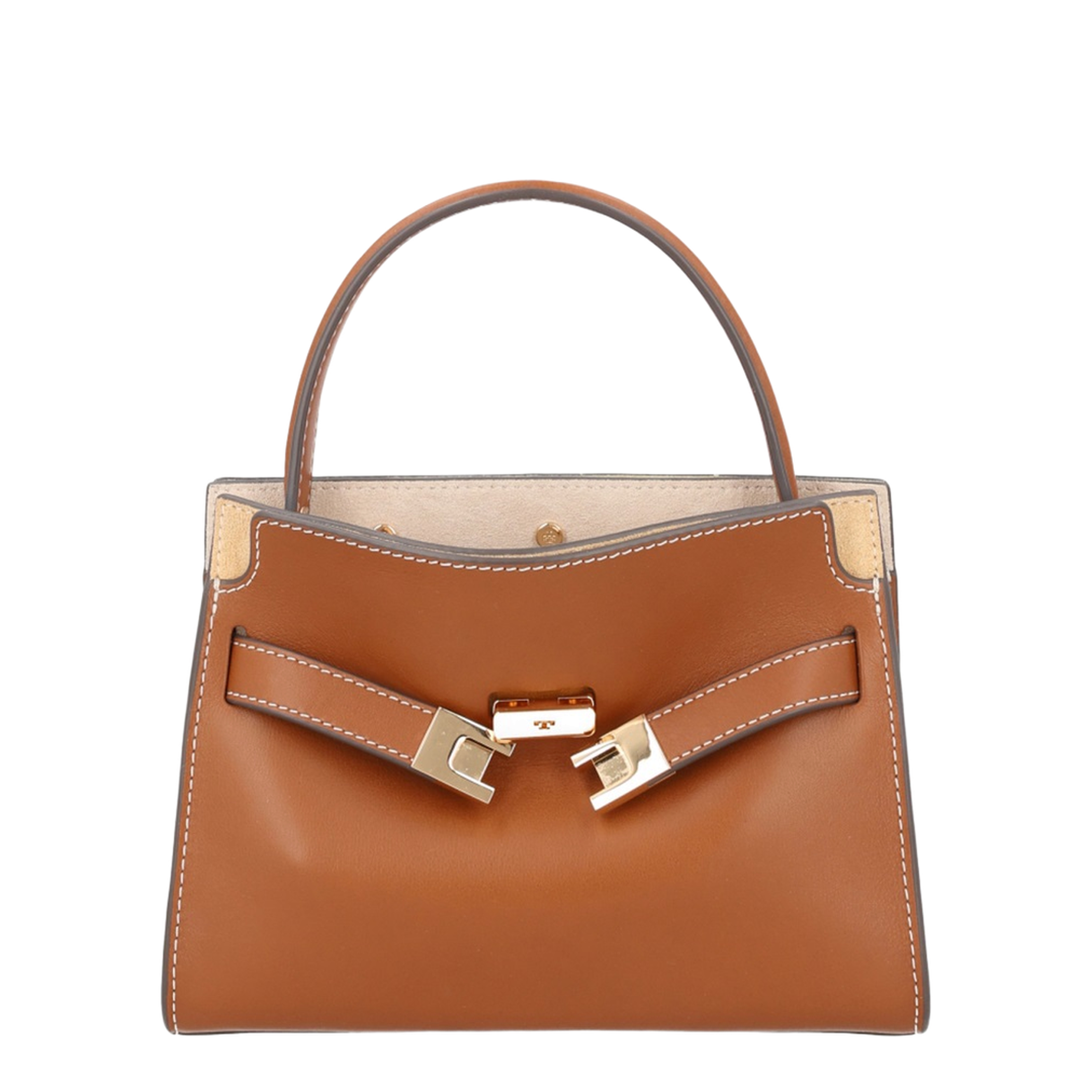 Lee Radziwill Petite Napa Leather Double Bag - Aged Tan