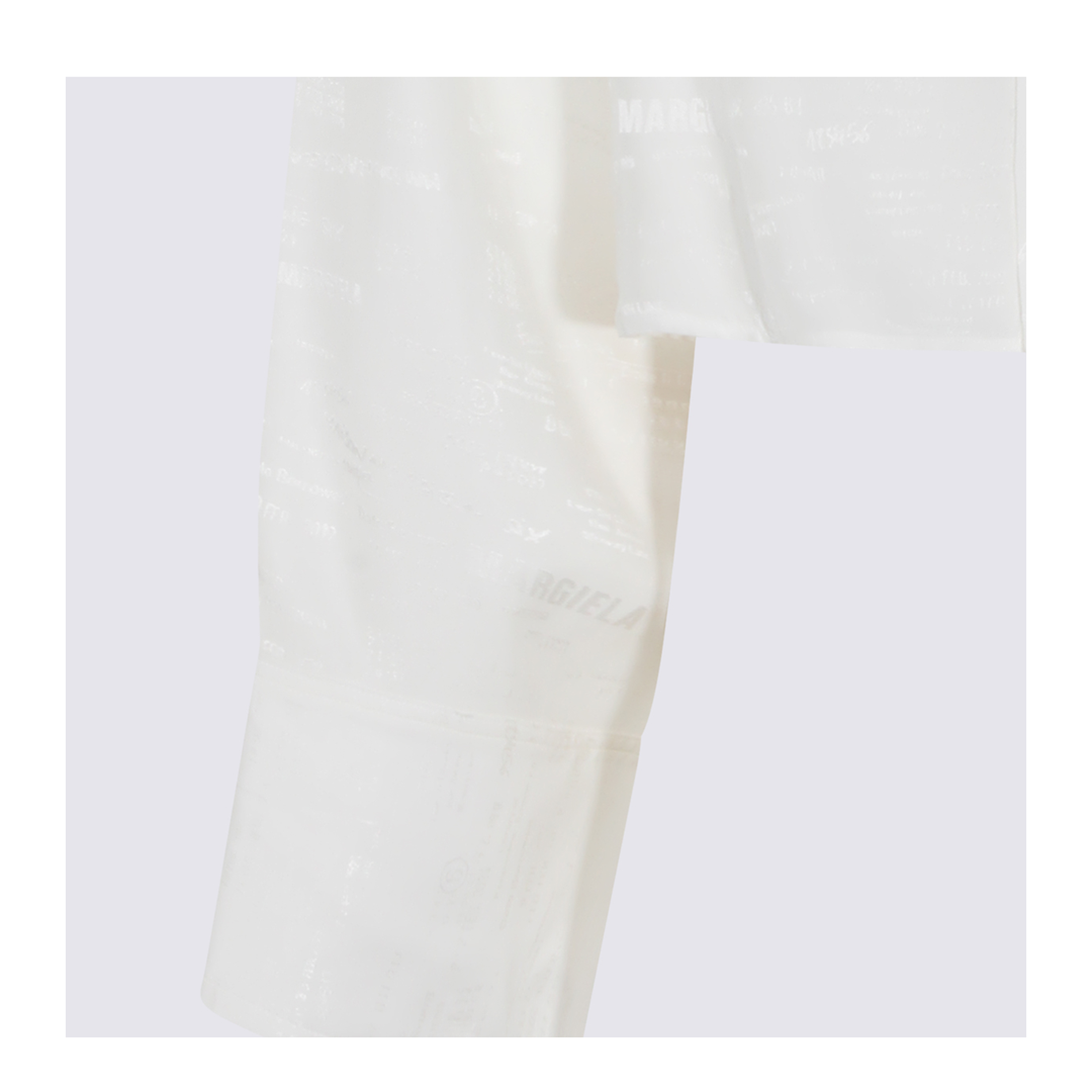 White Shirt with All-Over Logo Graphic
