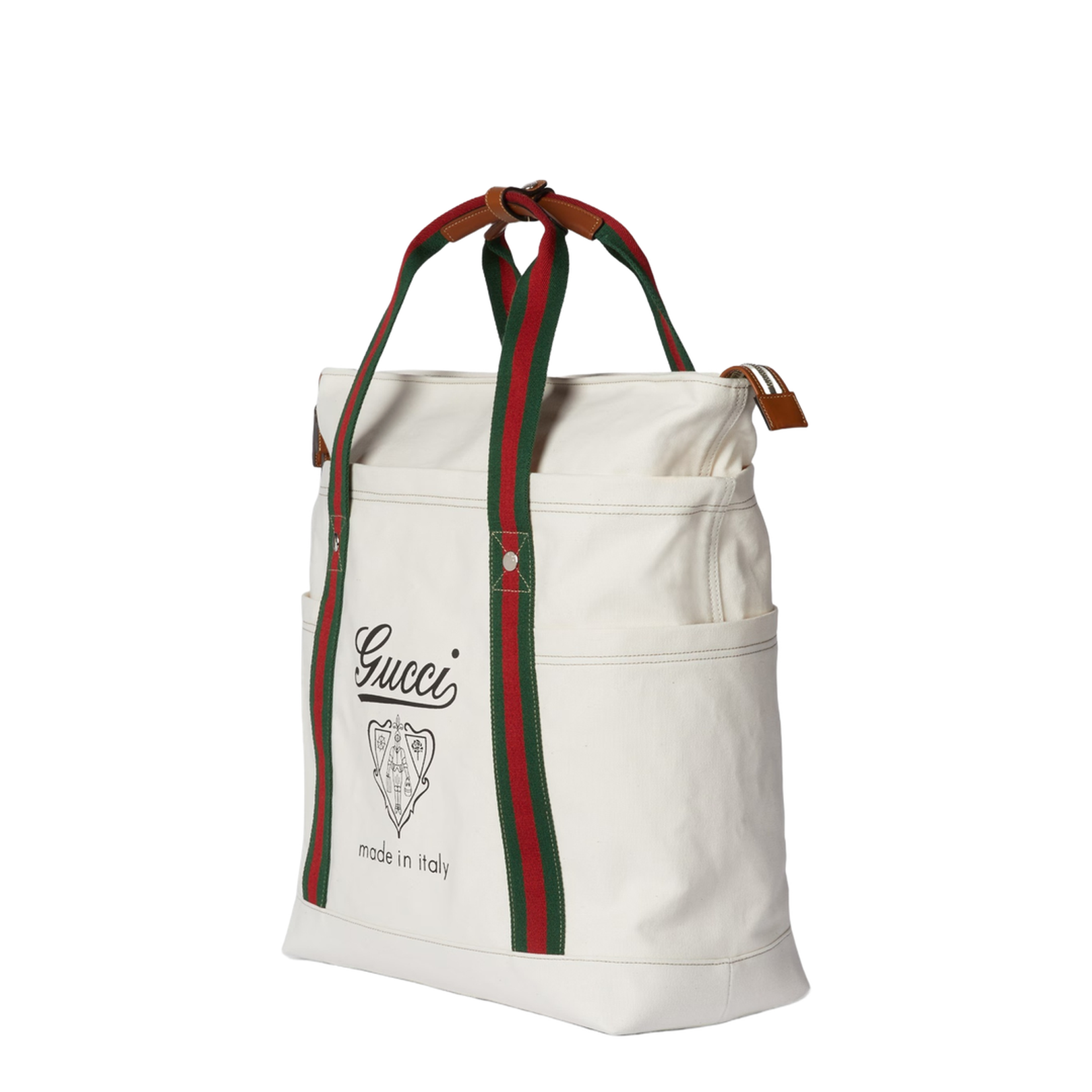 Large Canvas Printed Canvas Tote Bag - White