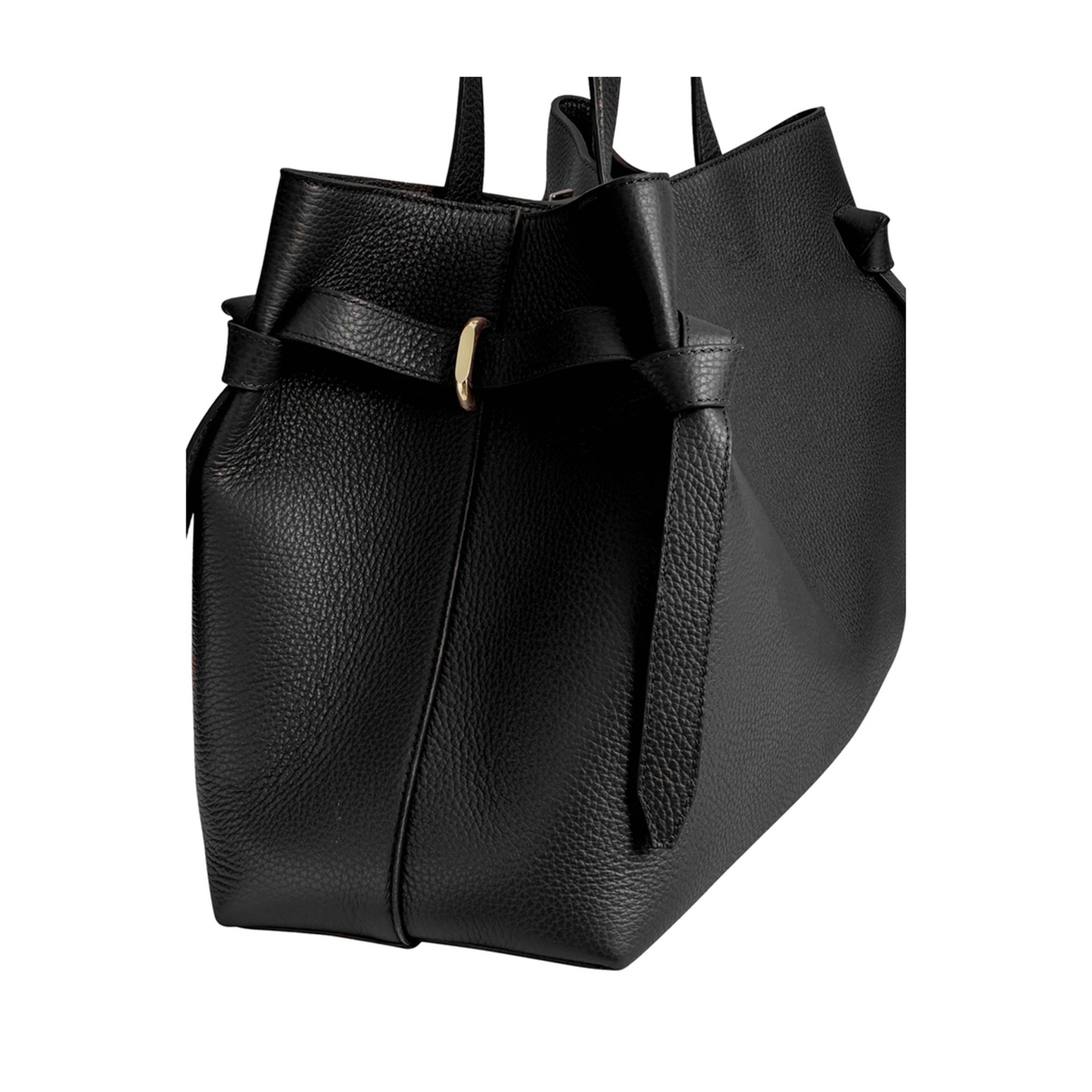 MAYFEYR - Yuzefi - Gyoza Tote In Leather - GYOZATOTEPEBBLEGRAINLEATHERBLACK