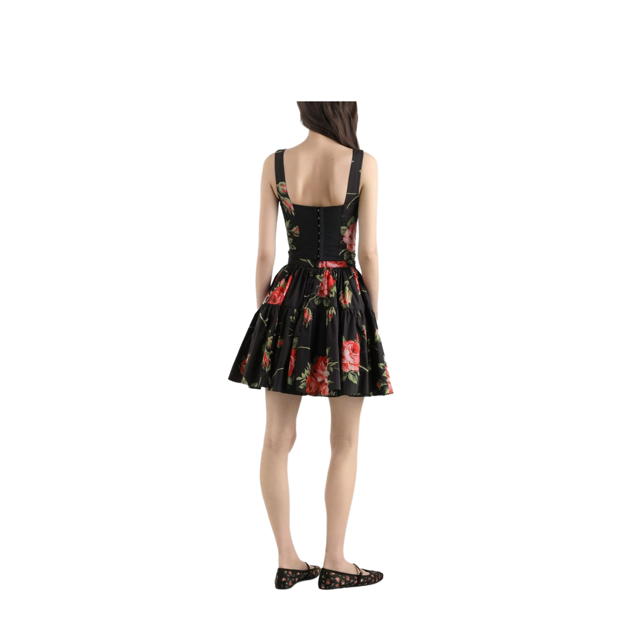 Miniskirt with Bouquet Print