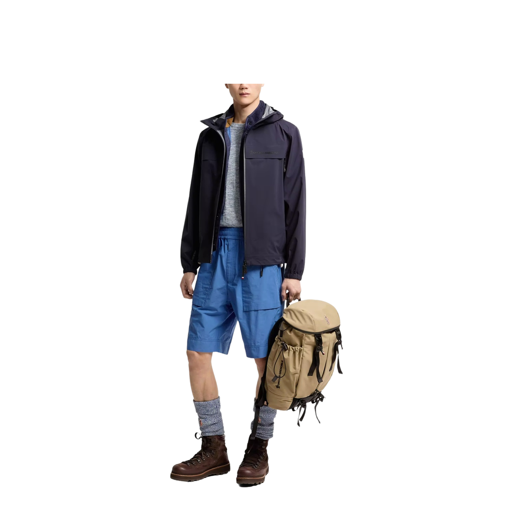 Hooded Shell Jacket - Navy Blue