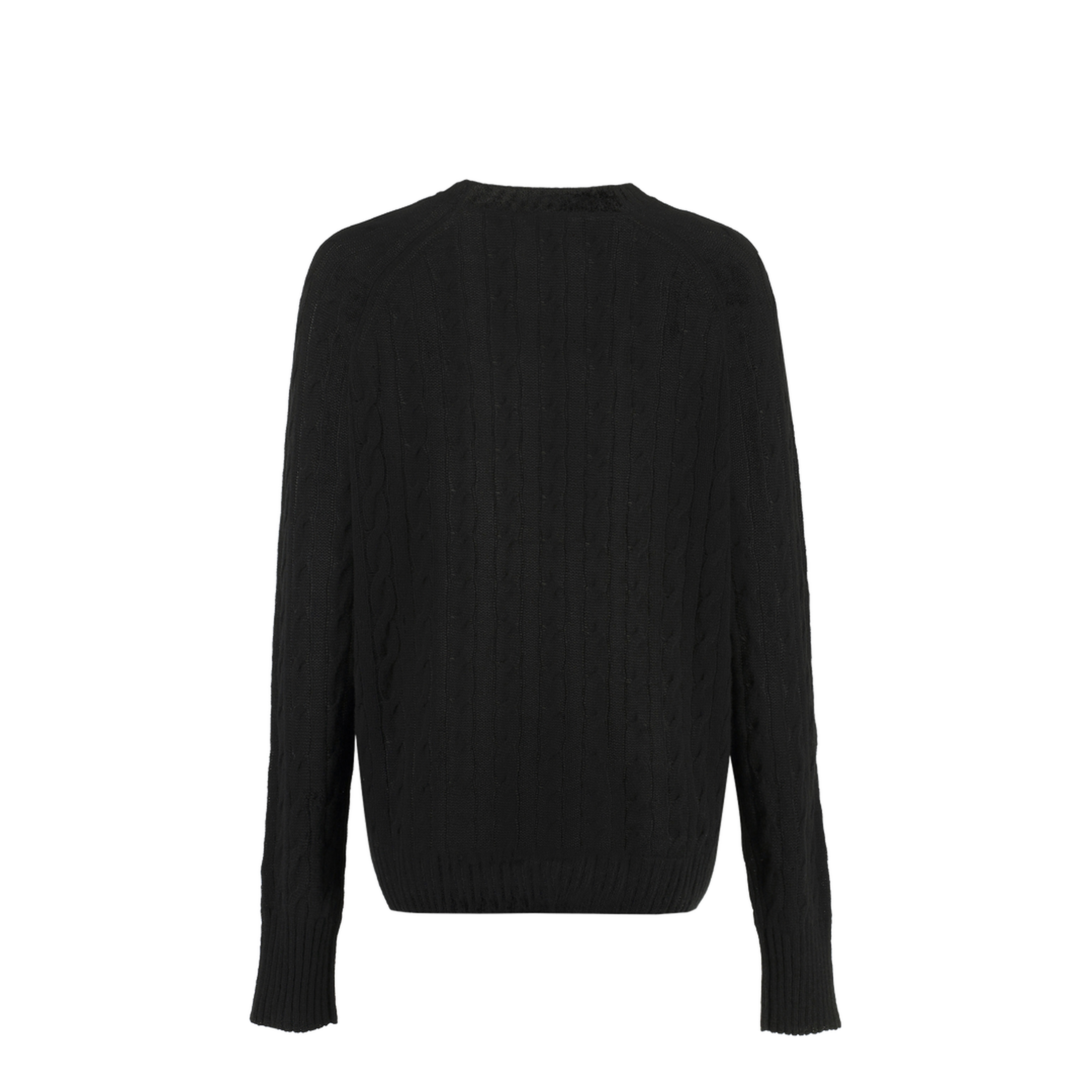 Ribbed Neckline Knit Sweater