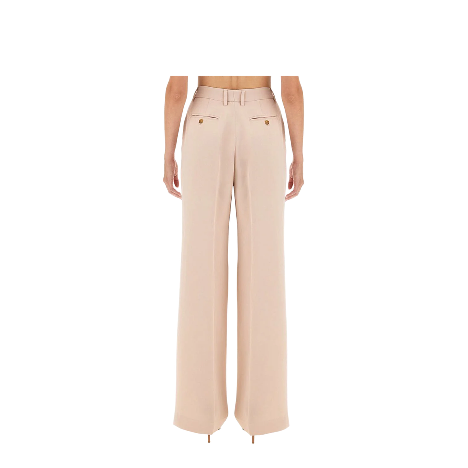 Elegant Light Pink Palazzo Trousers