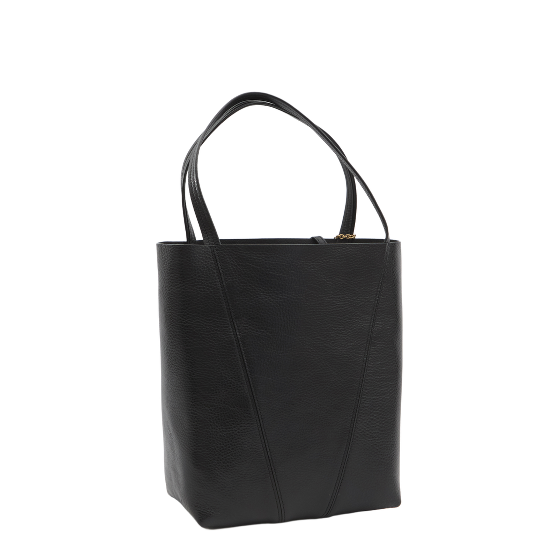 Black Two Flat Shoulder Straps Bag