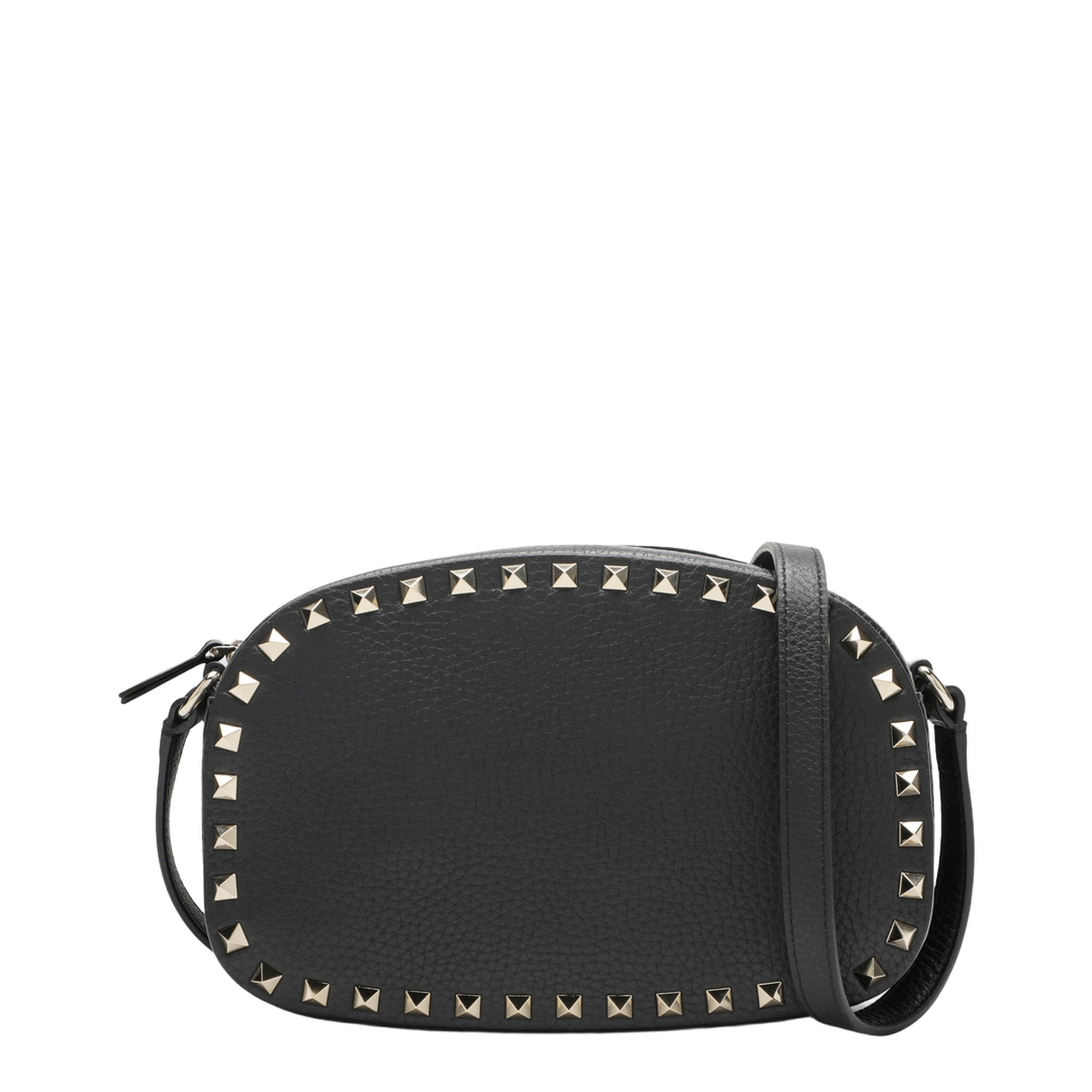 Rockstud Camera Case Crossbody Bag - Black