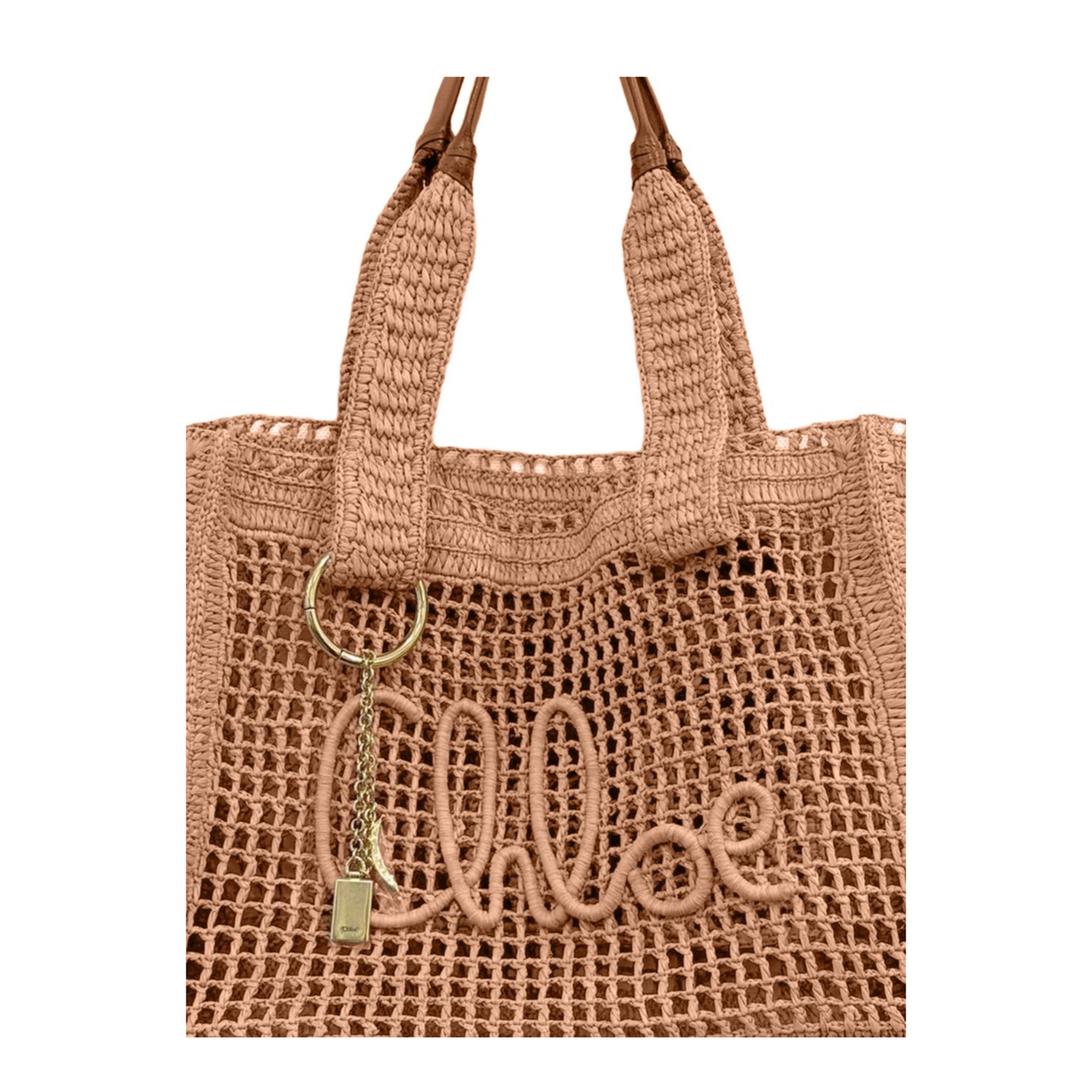 Summer Banana East-West Raffia Tote Bag - Summery Beige