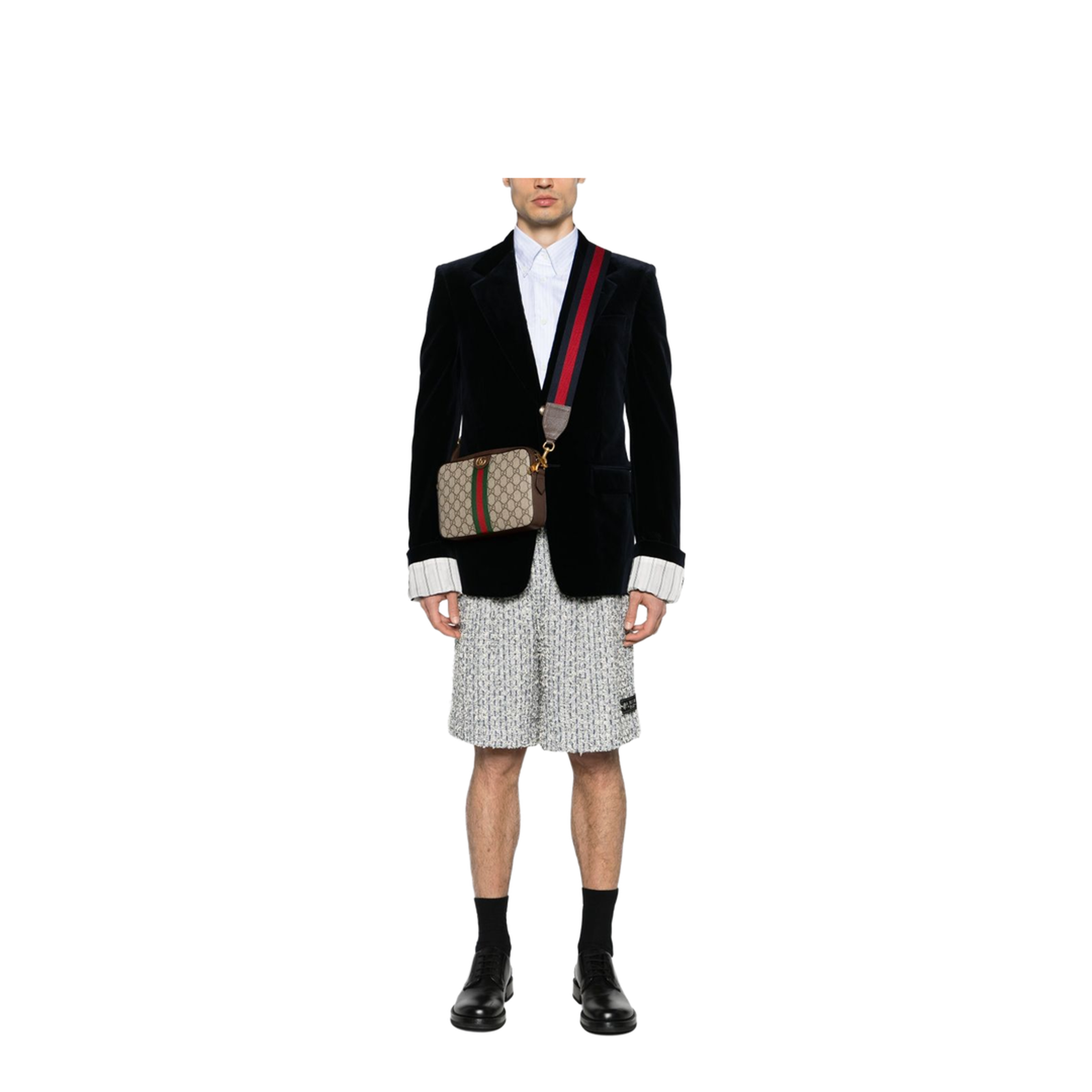 Ophidia Small Canvas Crossbody Bag - Beige