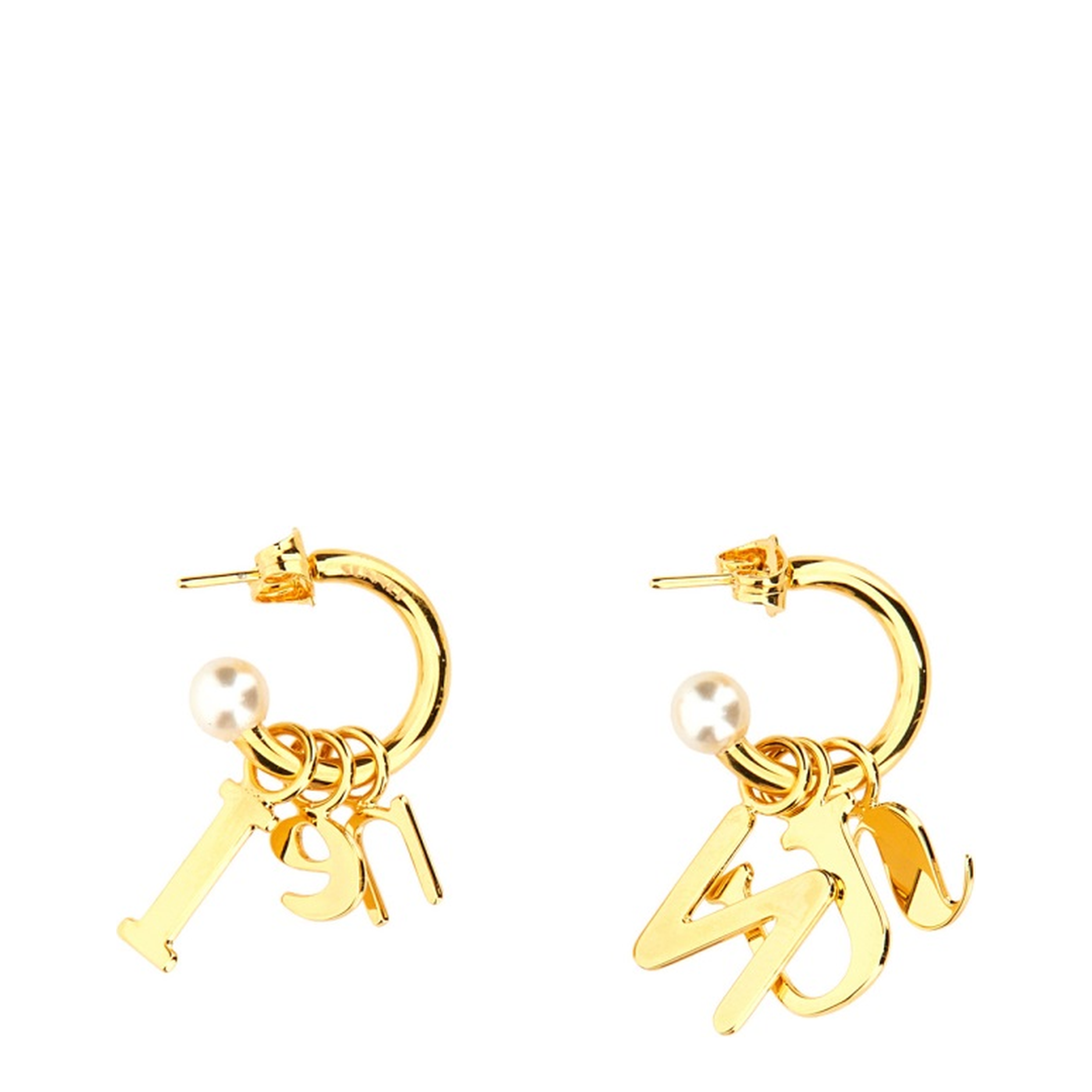 MAYFEYR - Sunnei - Lettering Logo Dangle Earrings - MACCWJEW021MET0070022