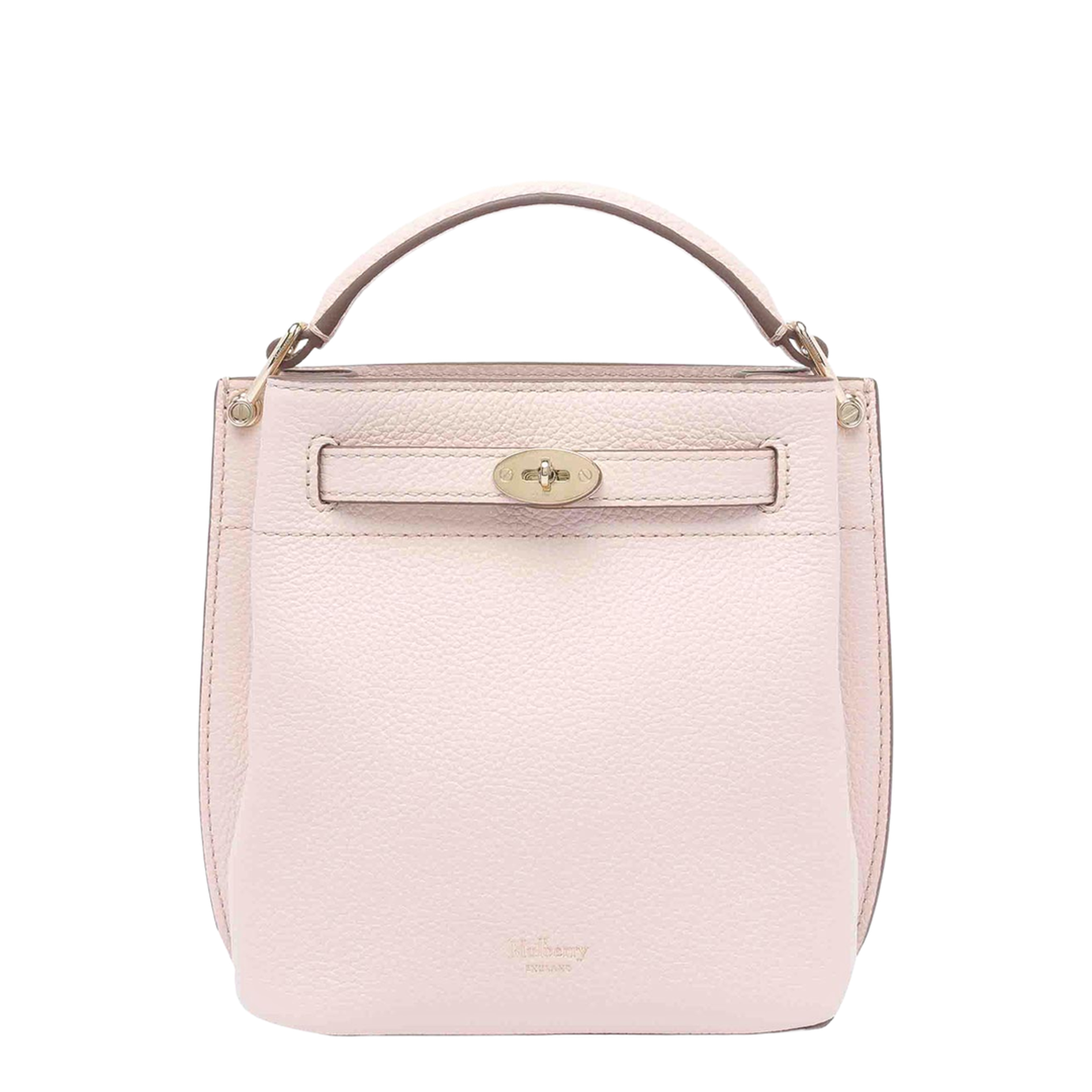 Leather Bucket Bag with Logo