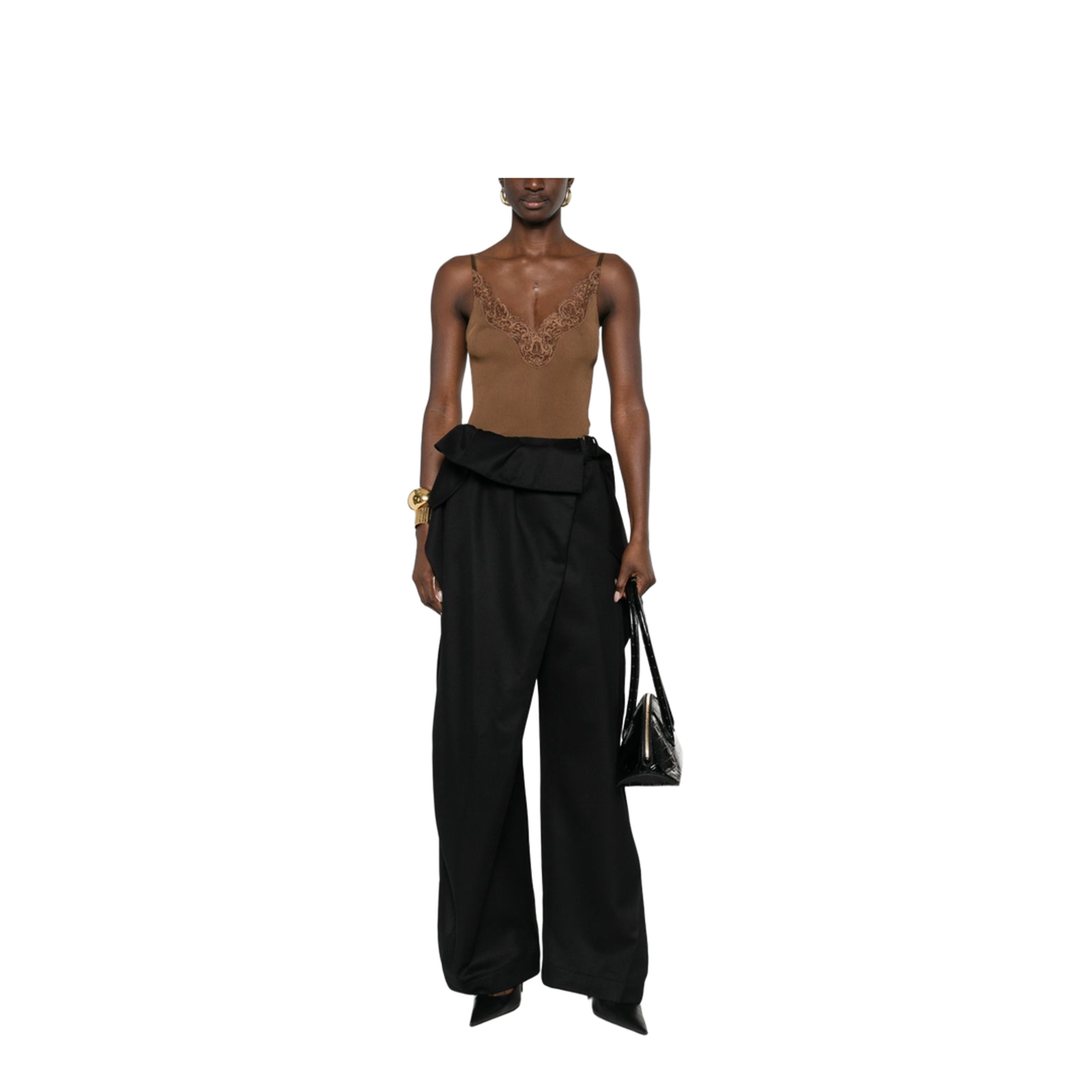 MAYFEYR - Saint Laurent - Lace Silk Top - 796843Y37SM2574