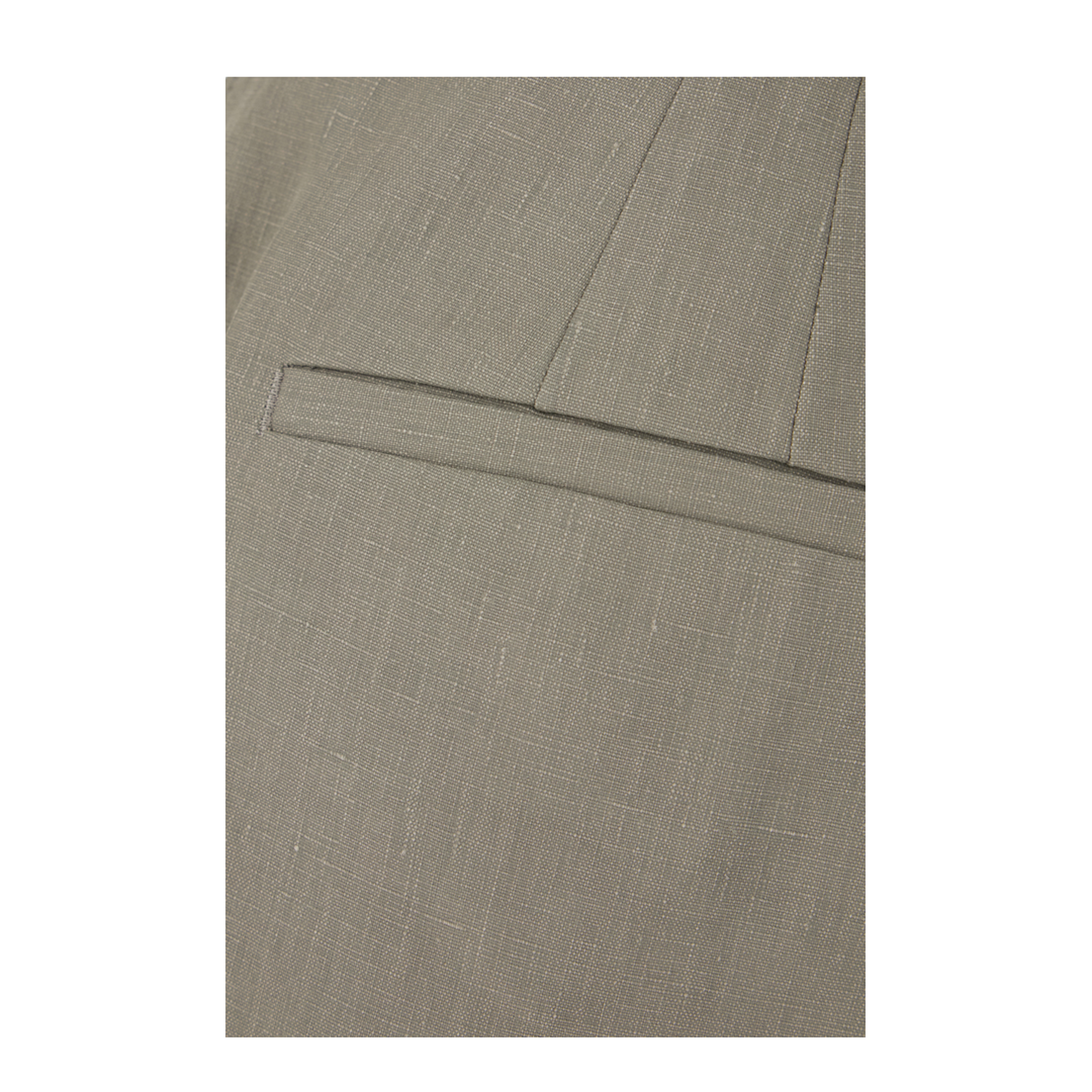 Grey Linen Bermuda Shorts