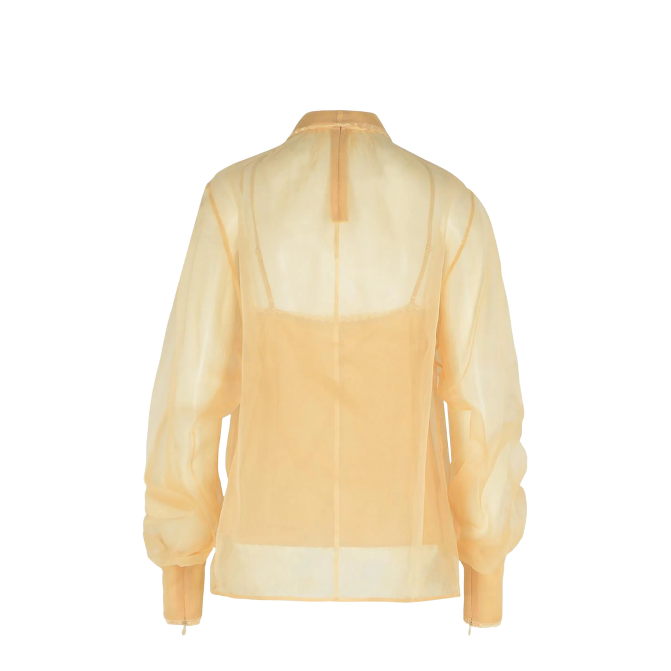 Pussy Bow Shirts Beige