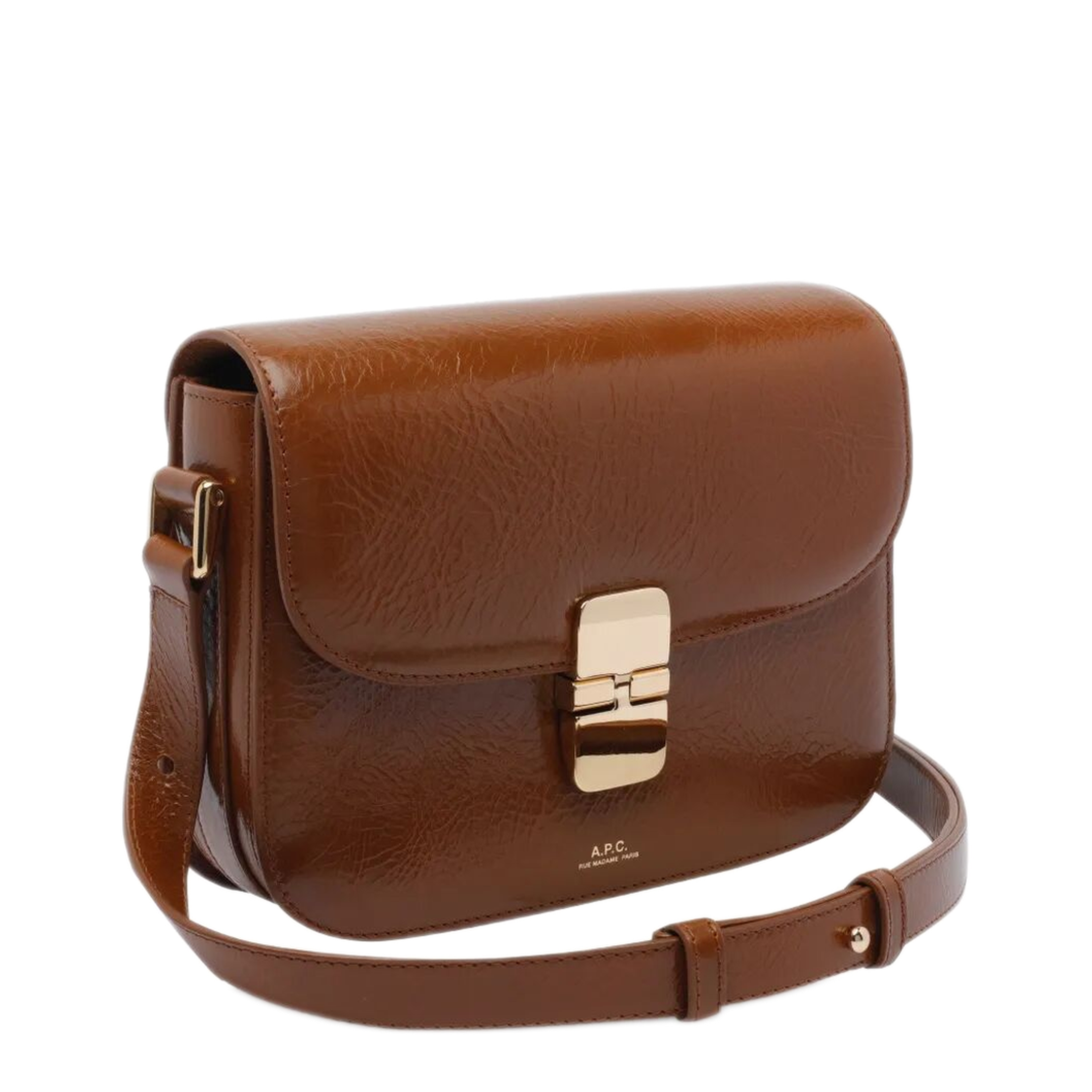 MAYFEYR - A.P.C. - Grace Small Bag In Crinkled Leather - PXCCKF61413