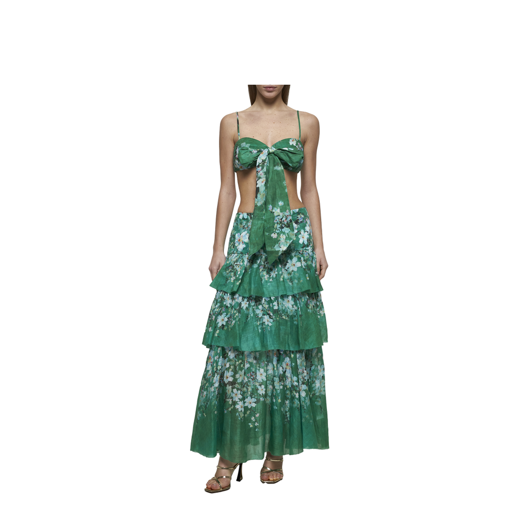 Draped Bow Tops Green