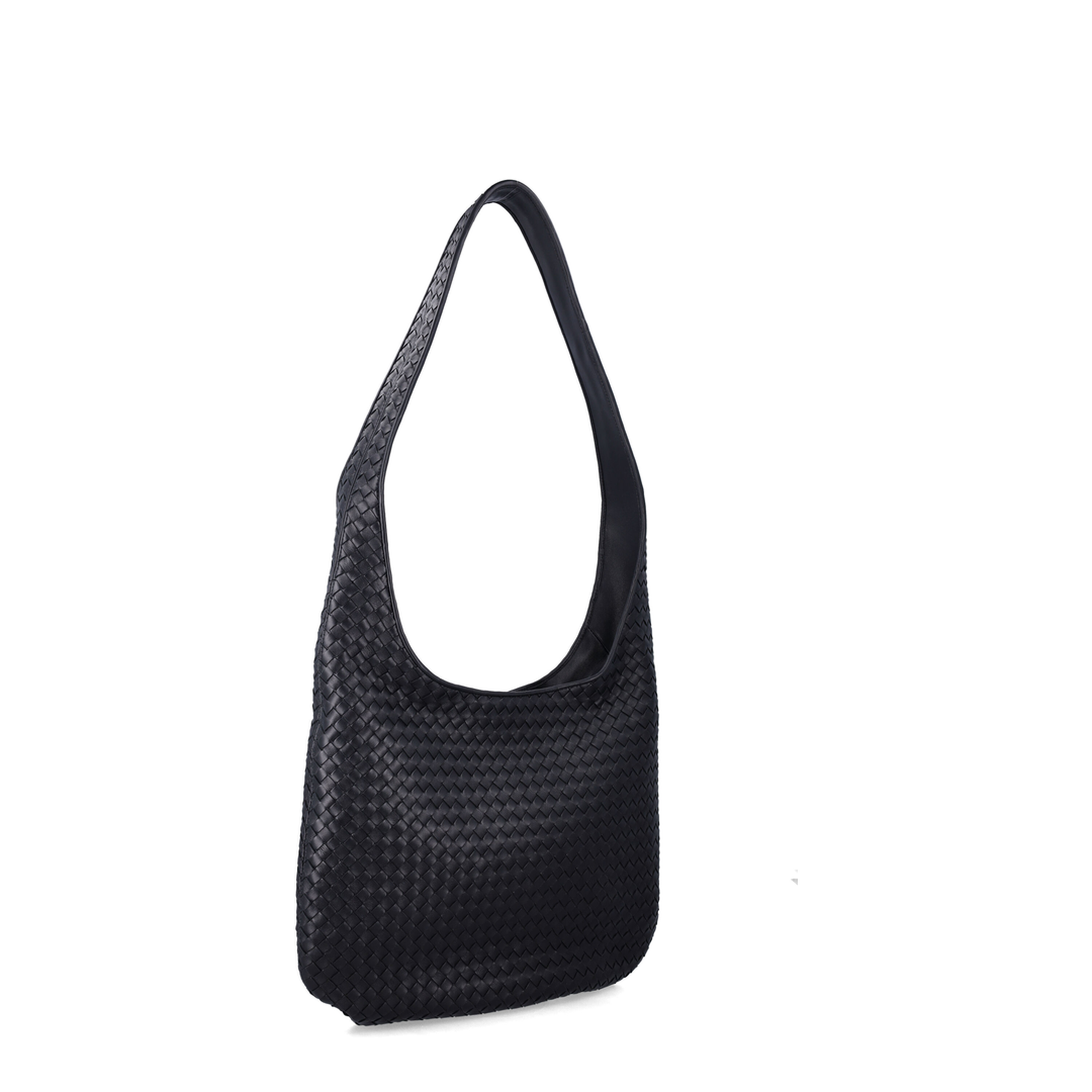 Veneto Large Lambskin Crossbody Bag - Black