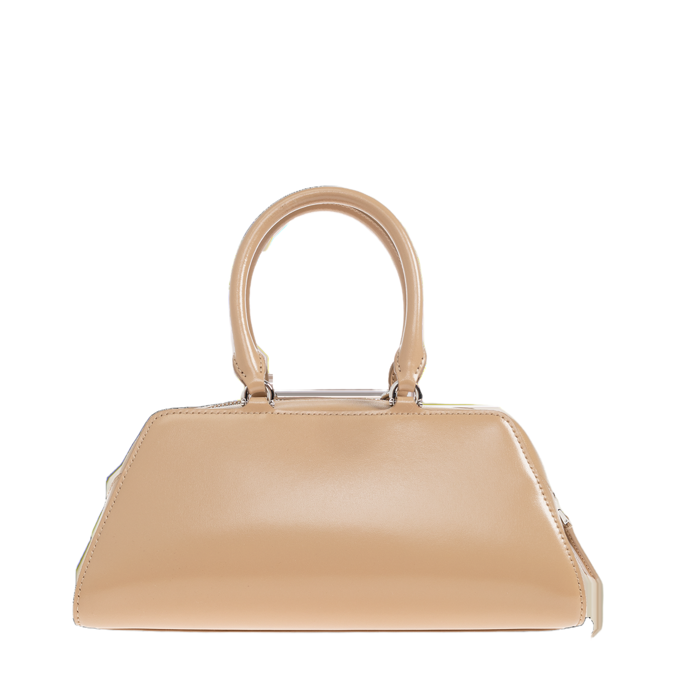 Beige Leather Small Antigona East-West Handbag