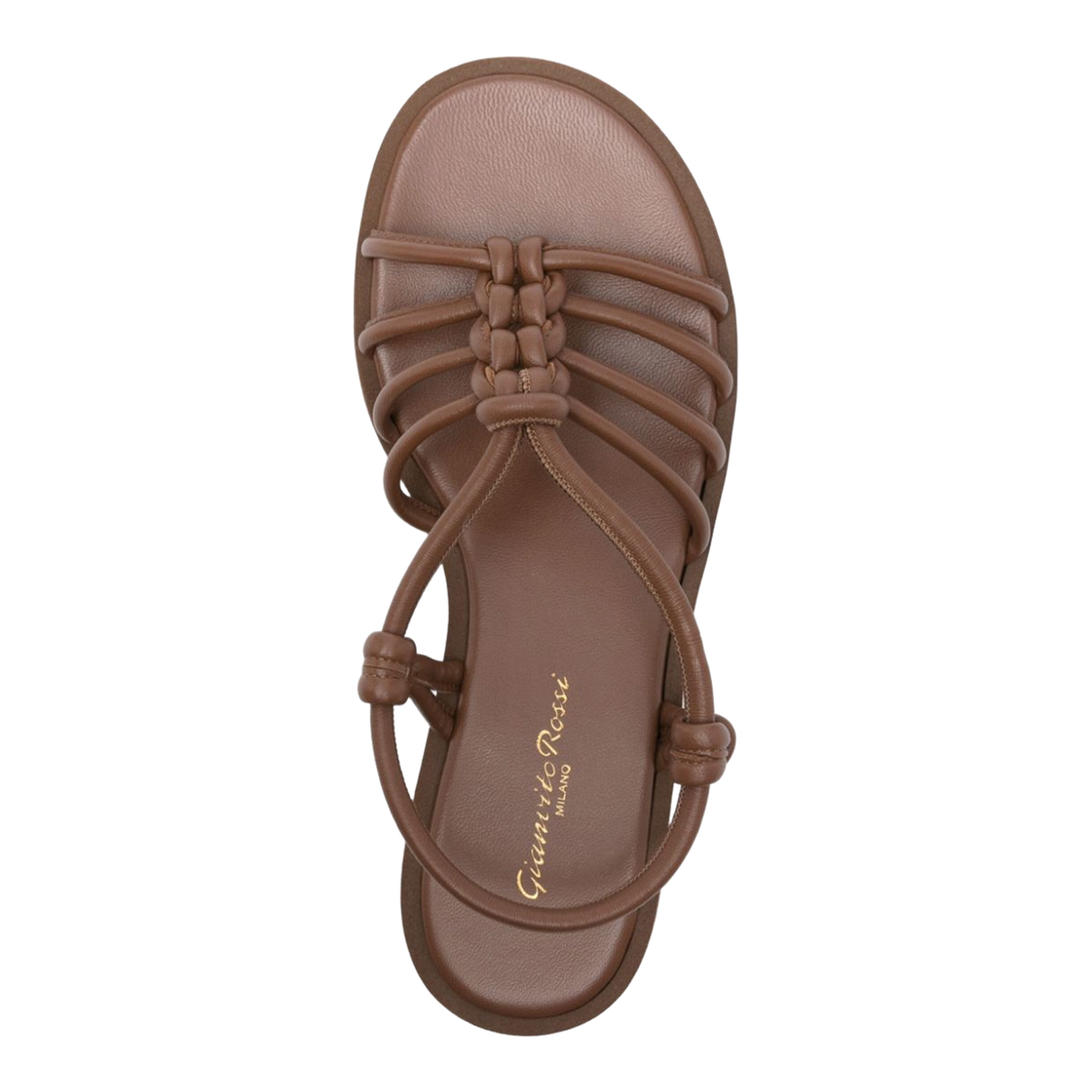 Leather Brown Slingback Sandals