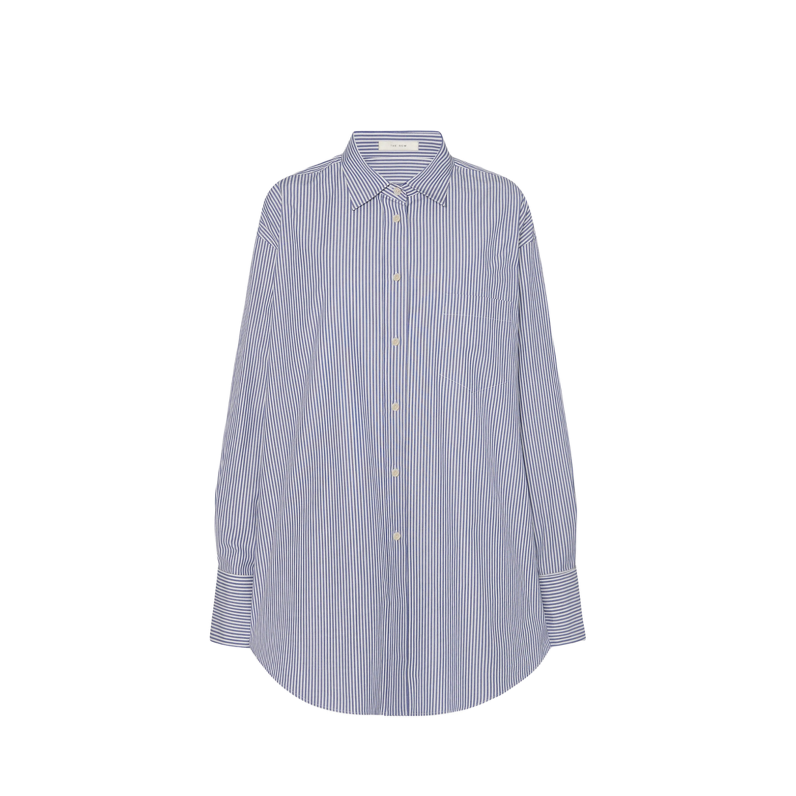 Oversized Shirt in Striped Poplin