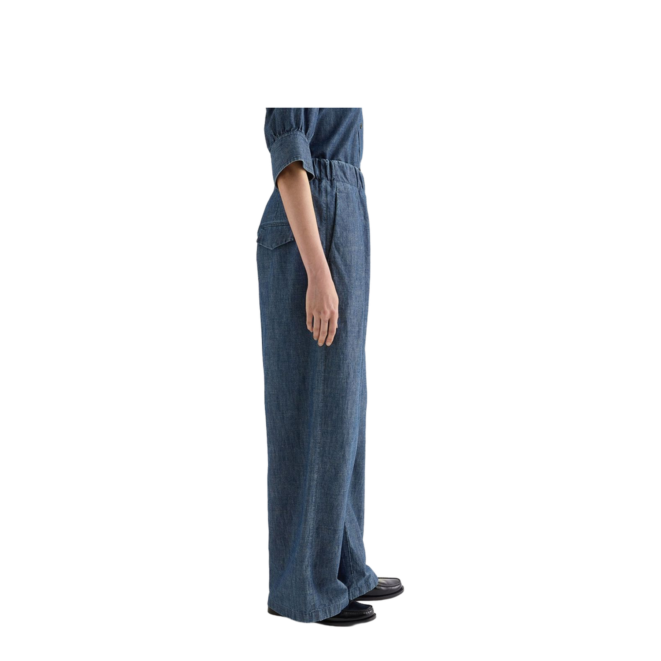 Cotton Wide-Leg Trousers