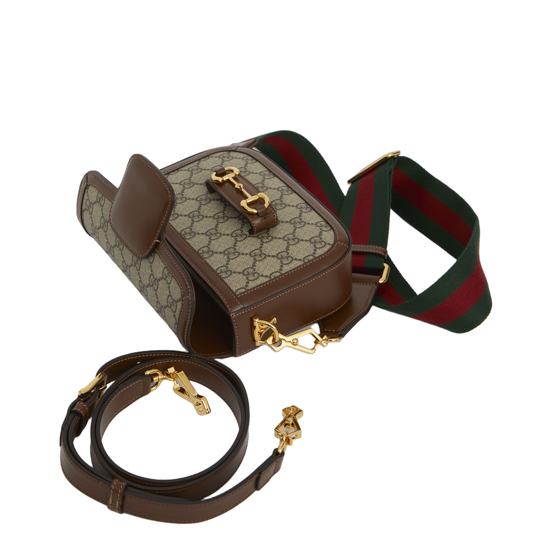 Horsebit 1955 Small Leather Shoulder Bag - Brown