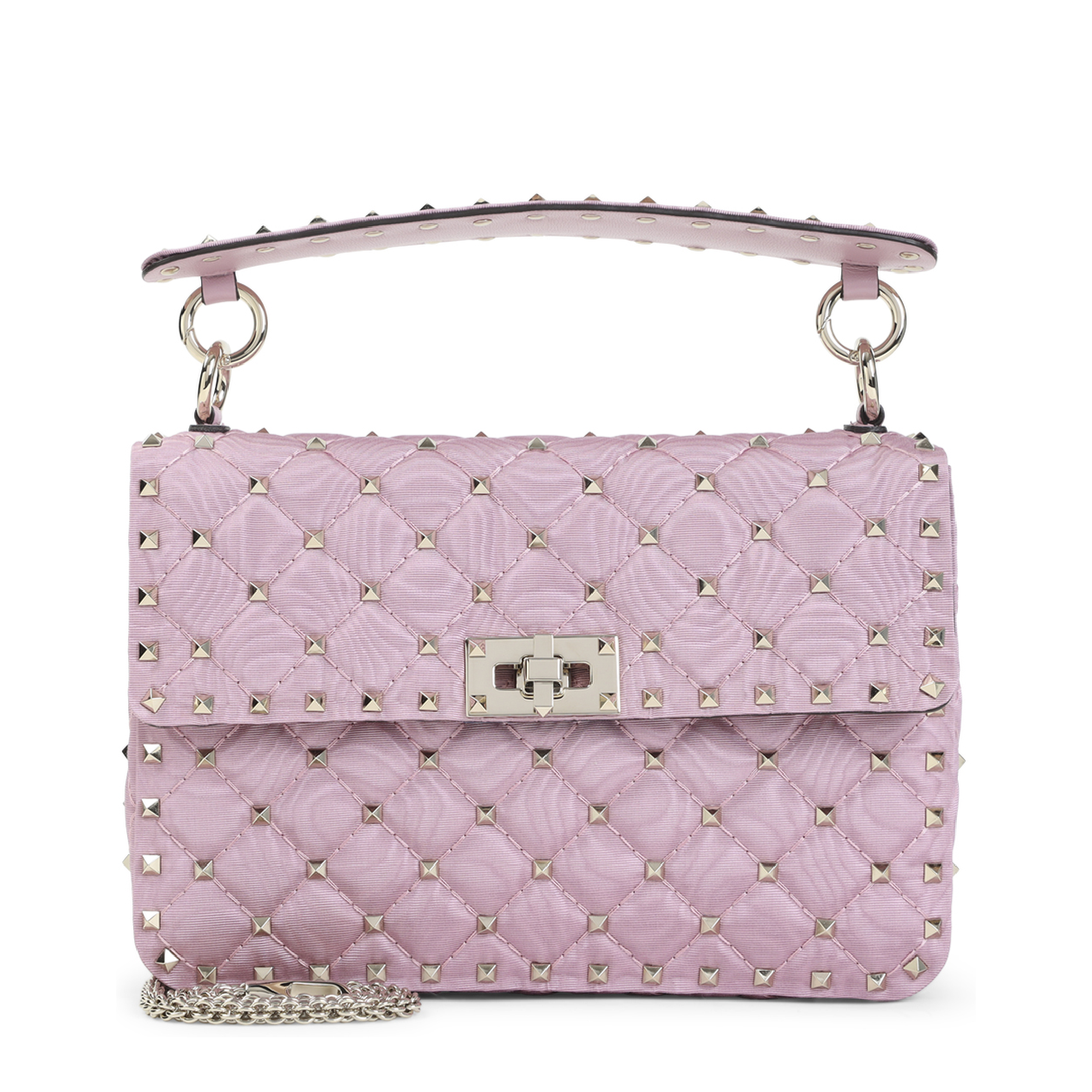 MAYFEYR - Valentino - Pink Fabric Rockstud Handbag - 8W0B0122DIIQNV