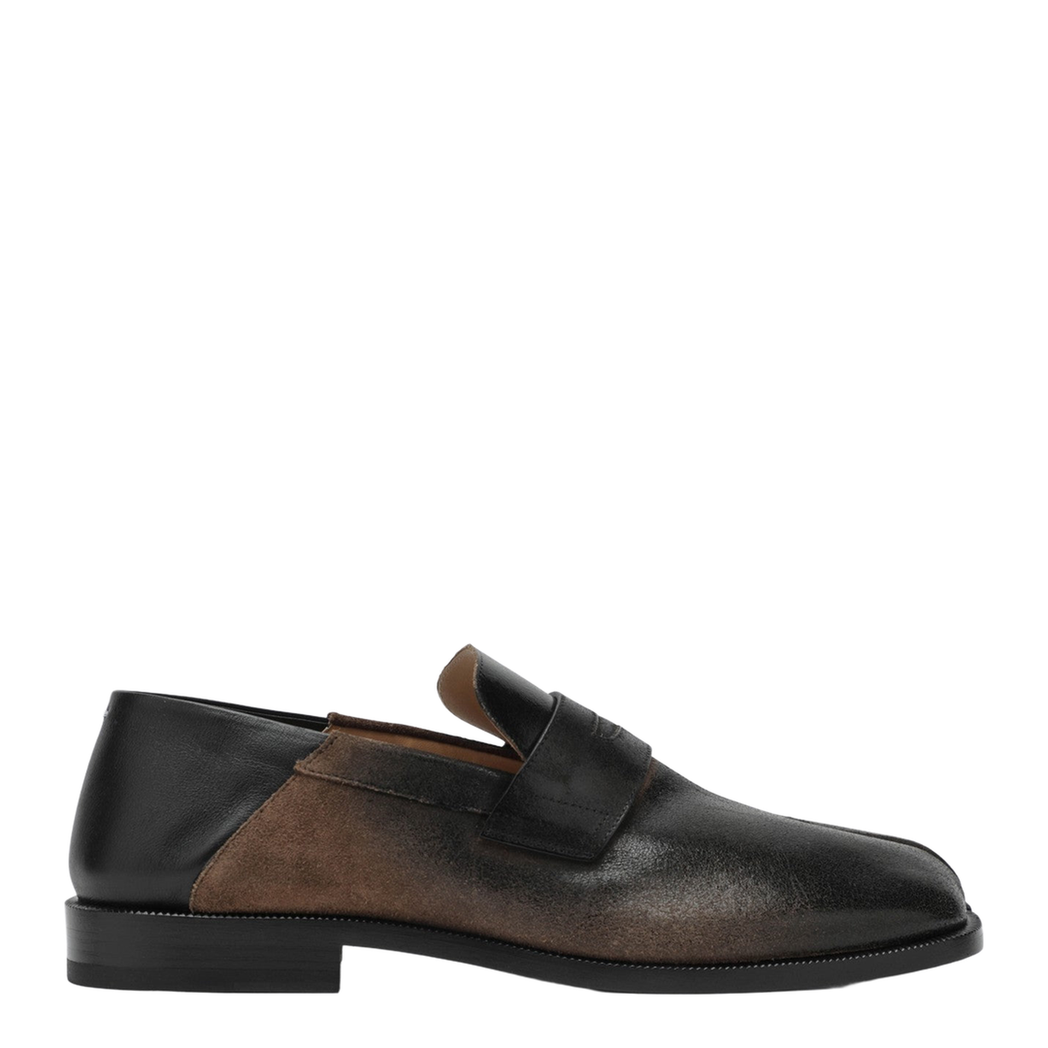 Tabi City loafers in suede with laminated treatment