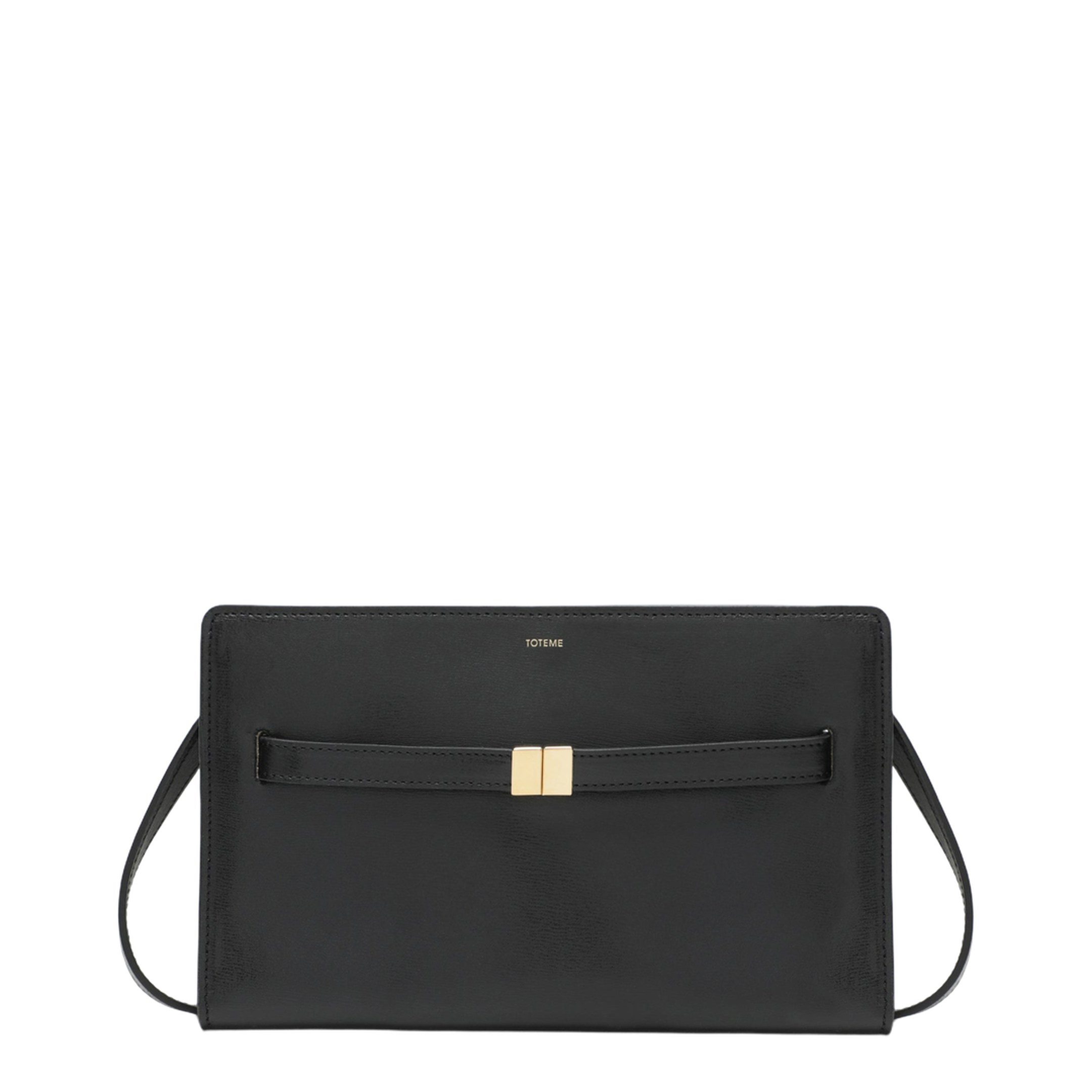 MAYFEYR - Toteme - Crossbody Bag With Belt Detail In Black Pebbled Leather - 261-WAM0052LE0025001