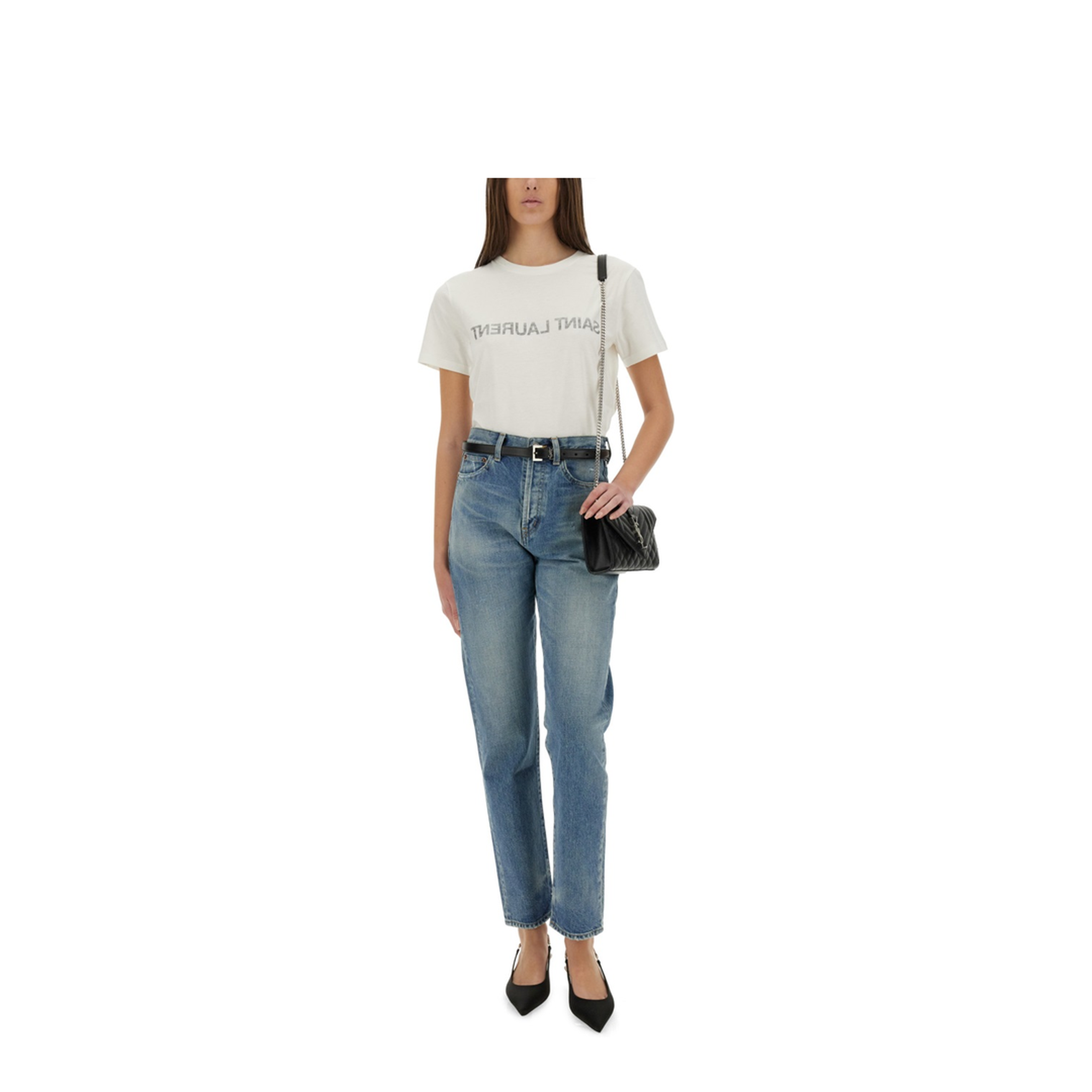Reverse Logo-Print T-Shirt