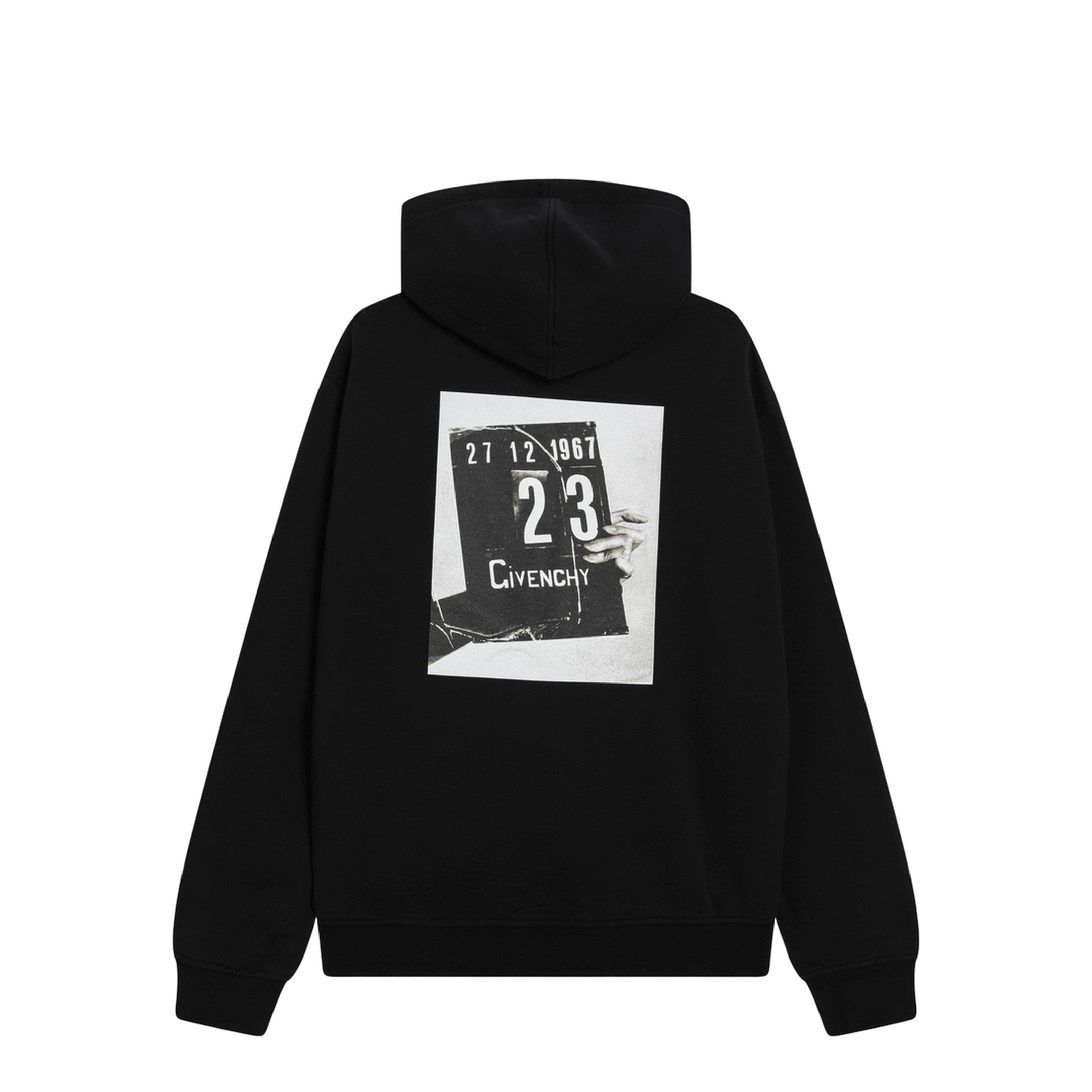 Black Couture Seam Sweatshirt with Clapperboard Print