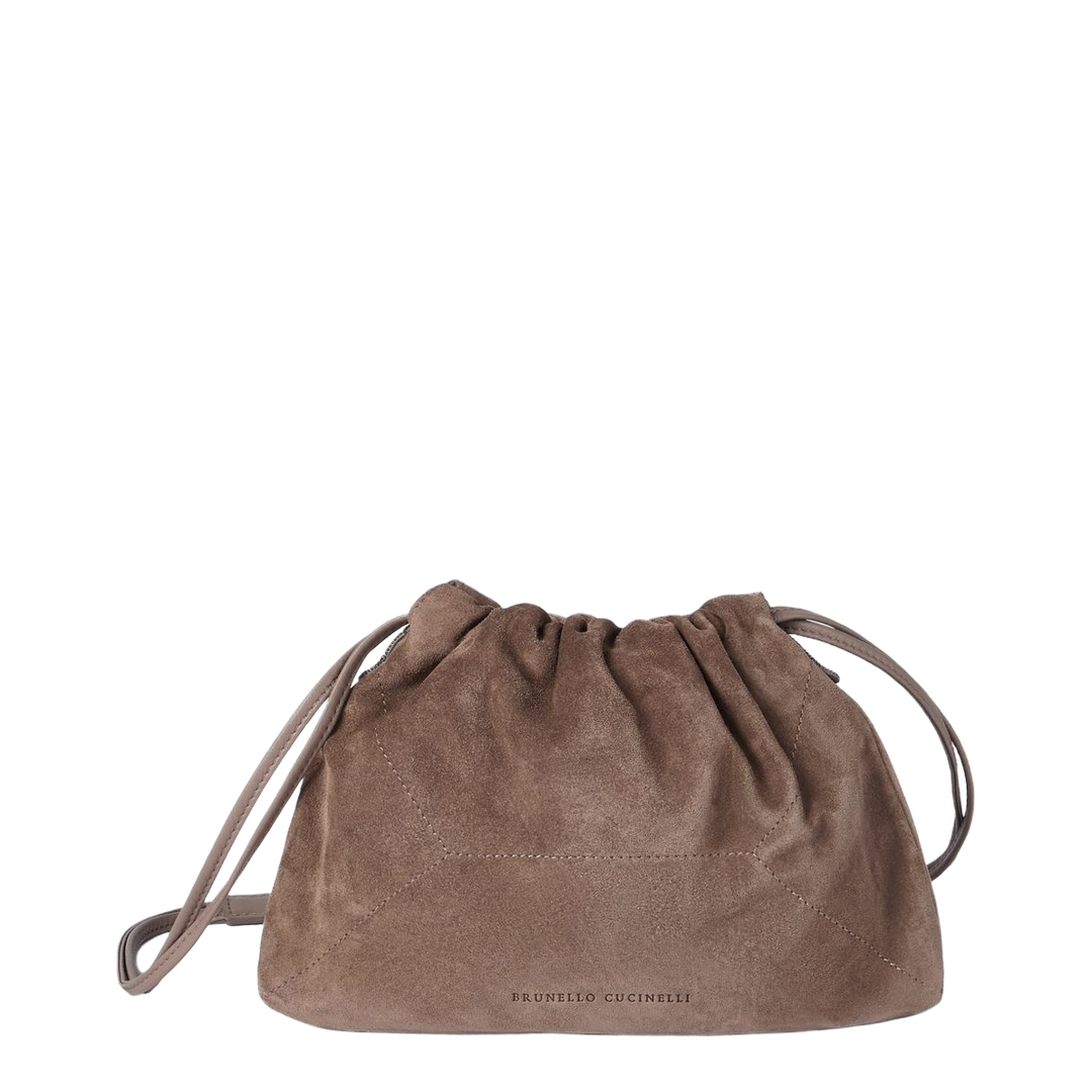 Duo Medium Suede Crossbody - Light Brown