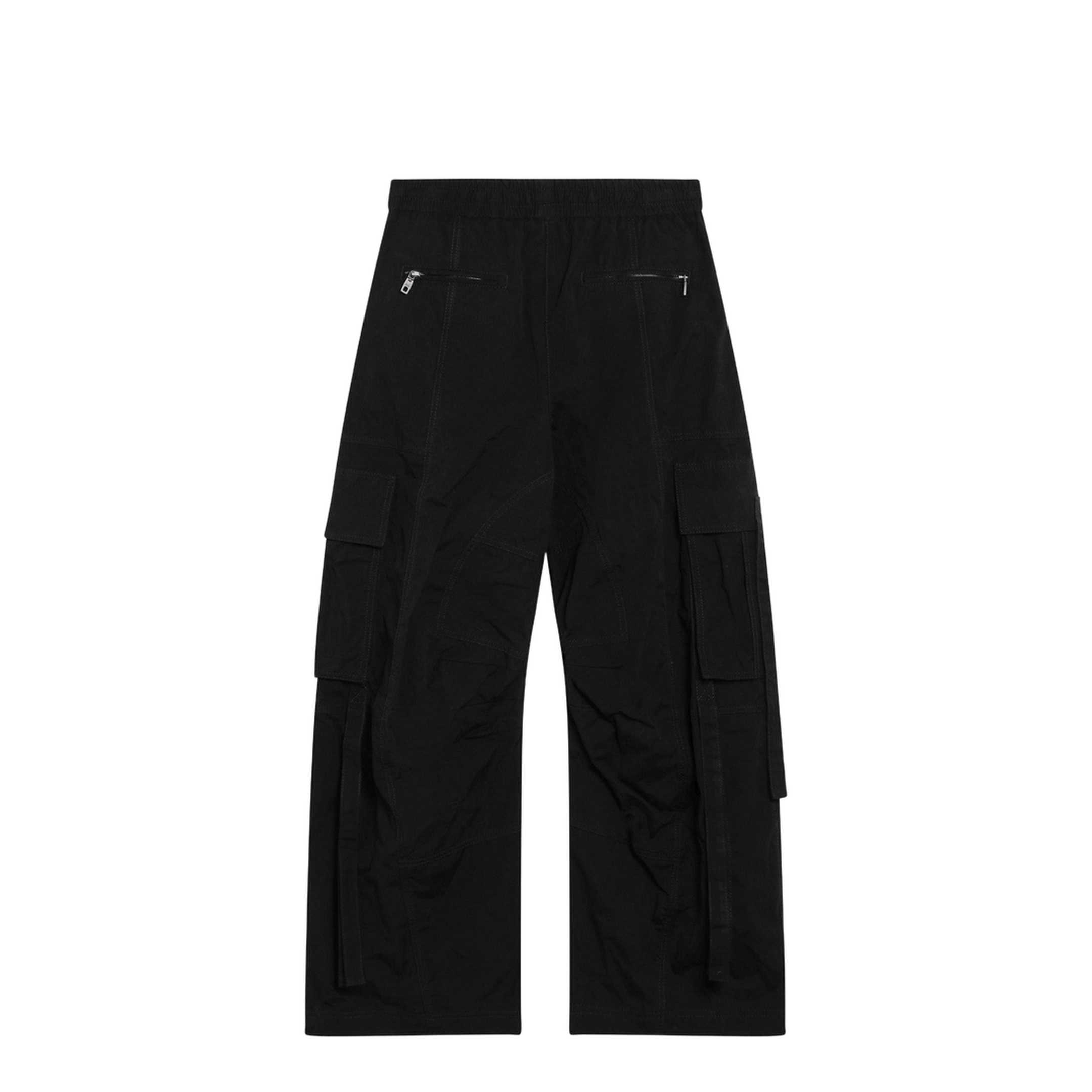 Waxed Faille Cargo Pants in Black