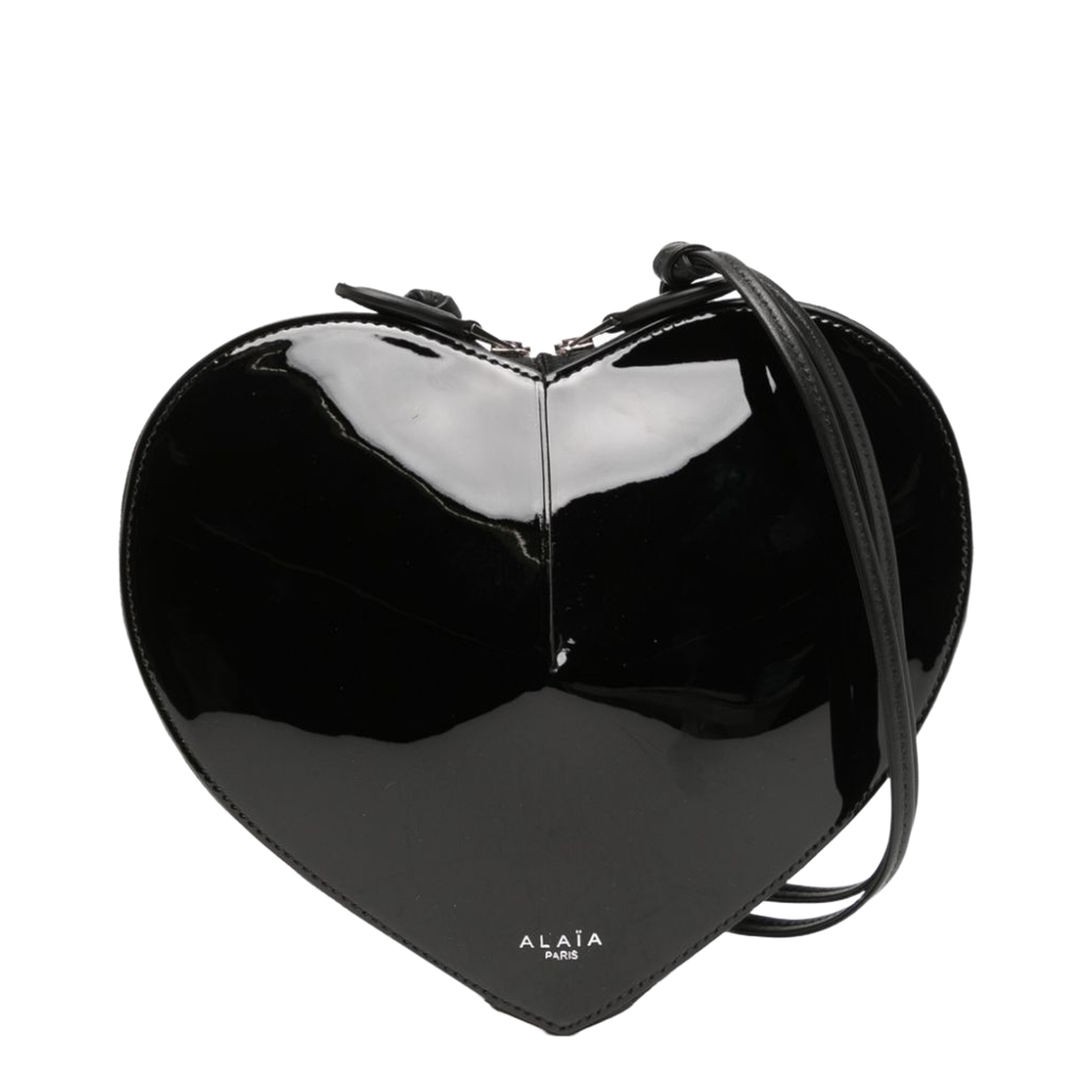 Le Cœur Calfskin Crossbody Bag - Black