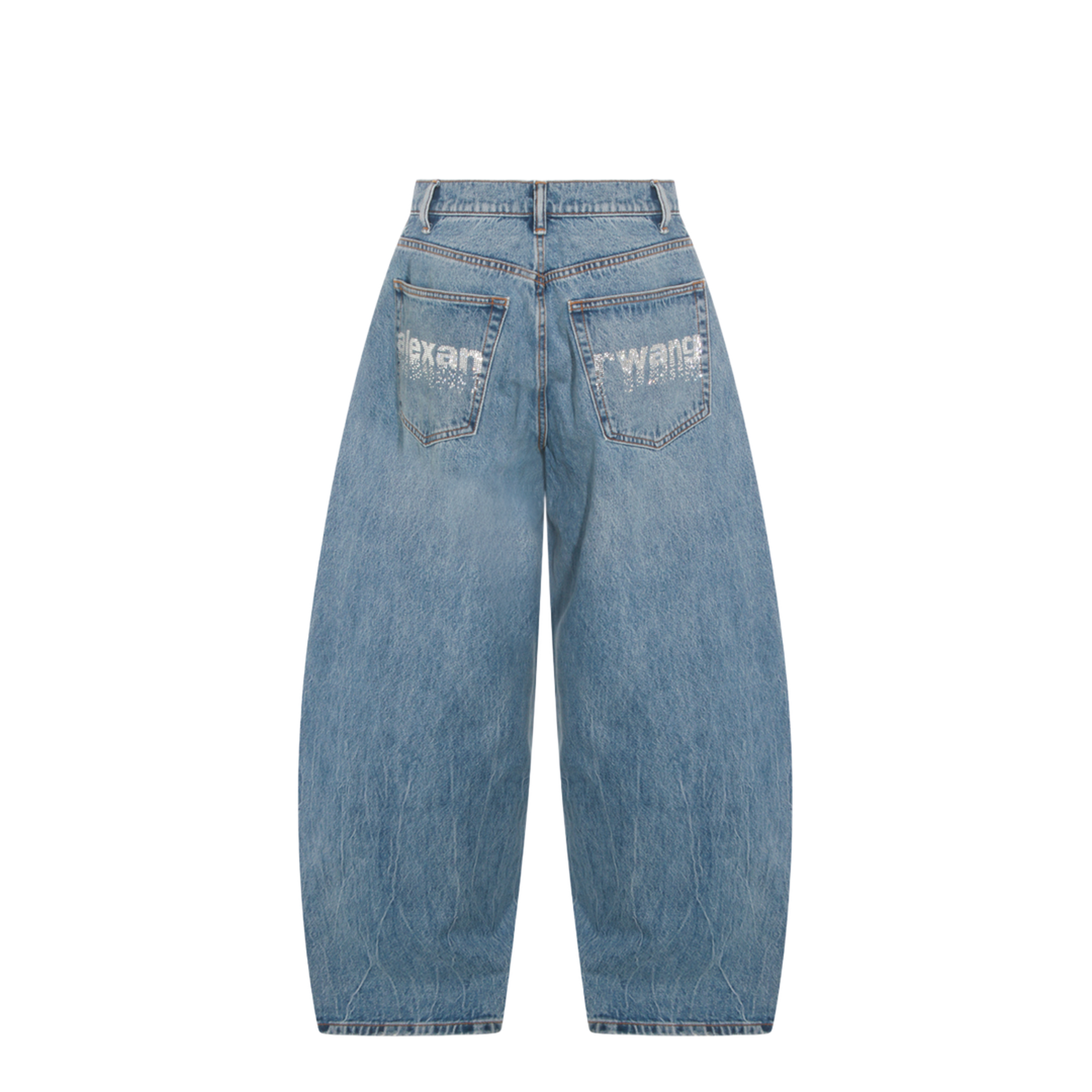 MAYFEYR - Alexander Wang - Blow Up Jeans With Logo In Strass - 4DC1264111486