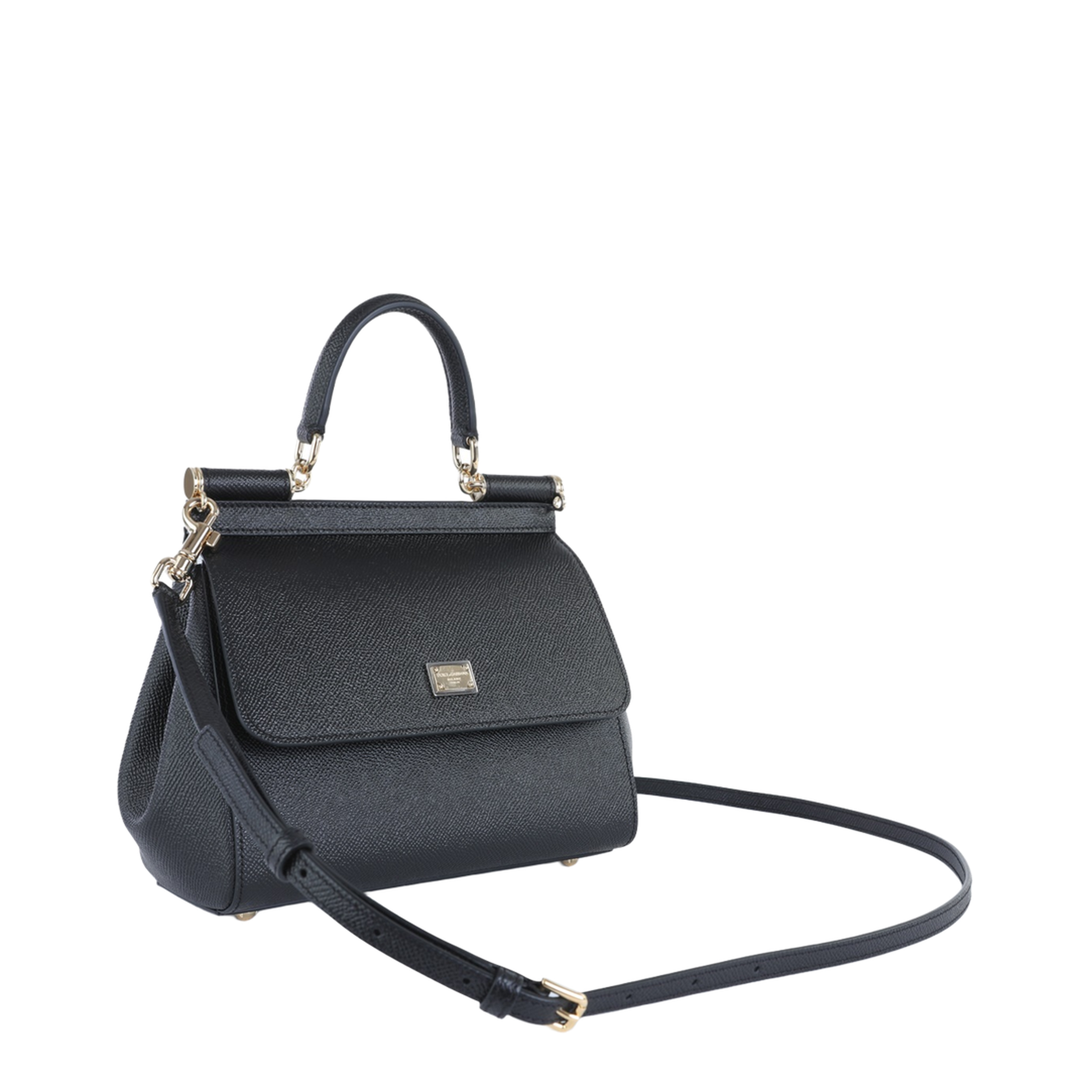 Medium Sicily Handbag in Black