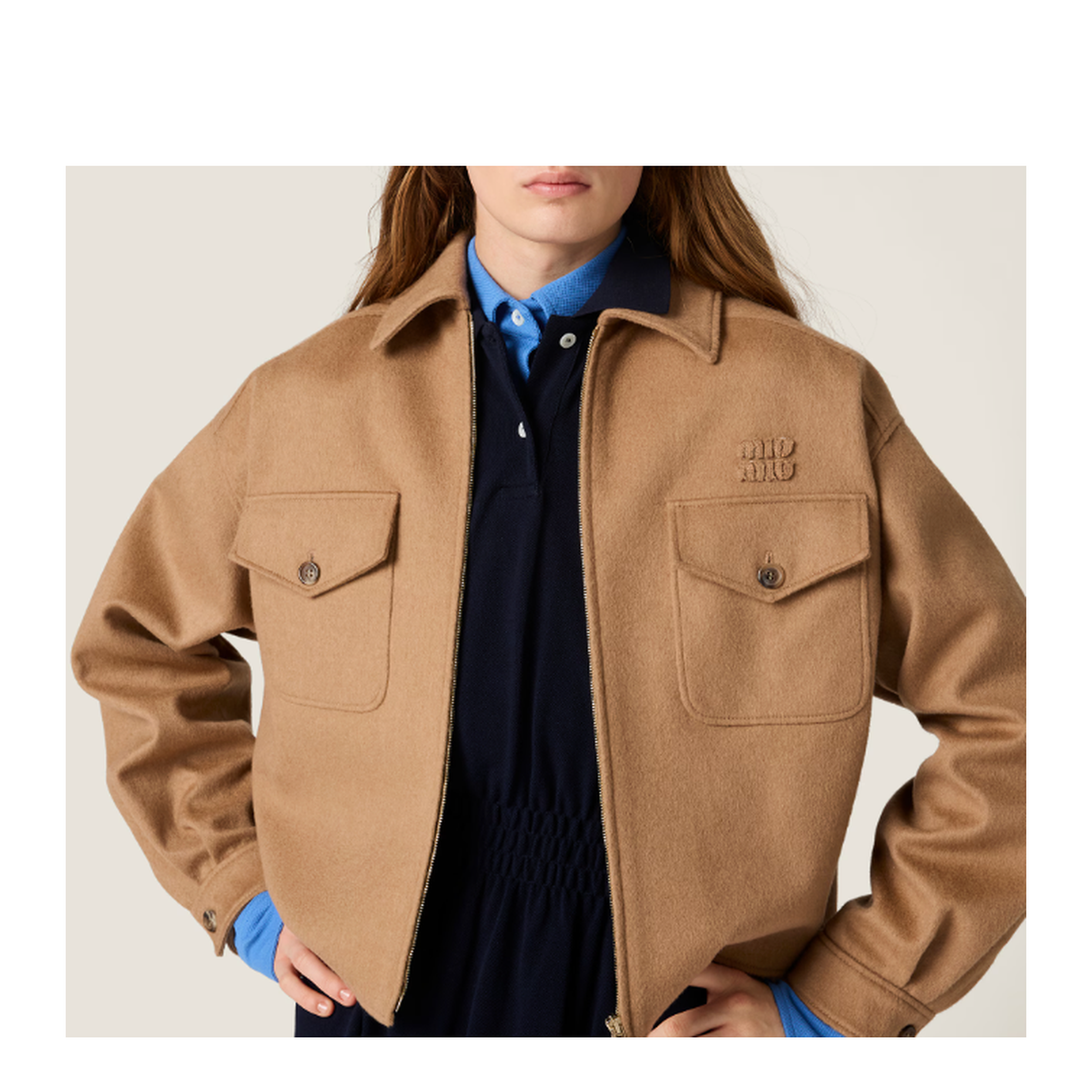 MAYFEYR - Miu Miu - Camel Double-Breasted Jacket - ML1331SOOO175TF0040