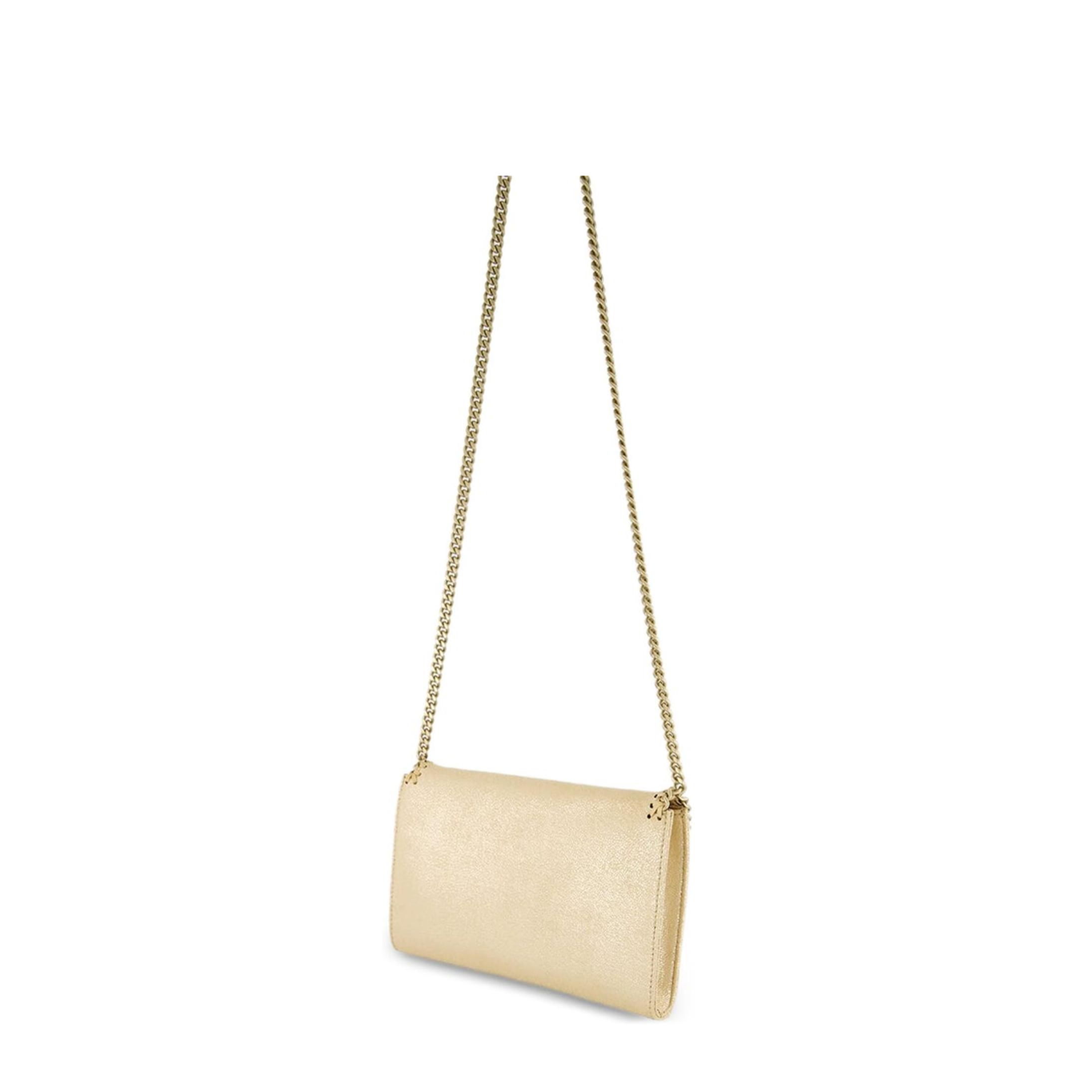 Falabella Polyester Wallet On Chain - Gold
