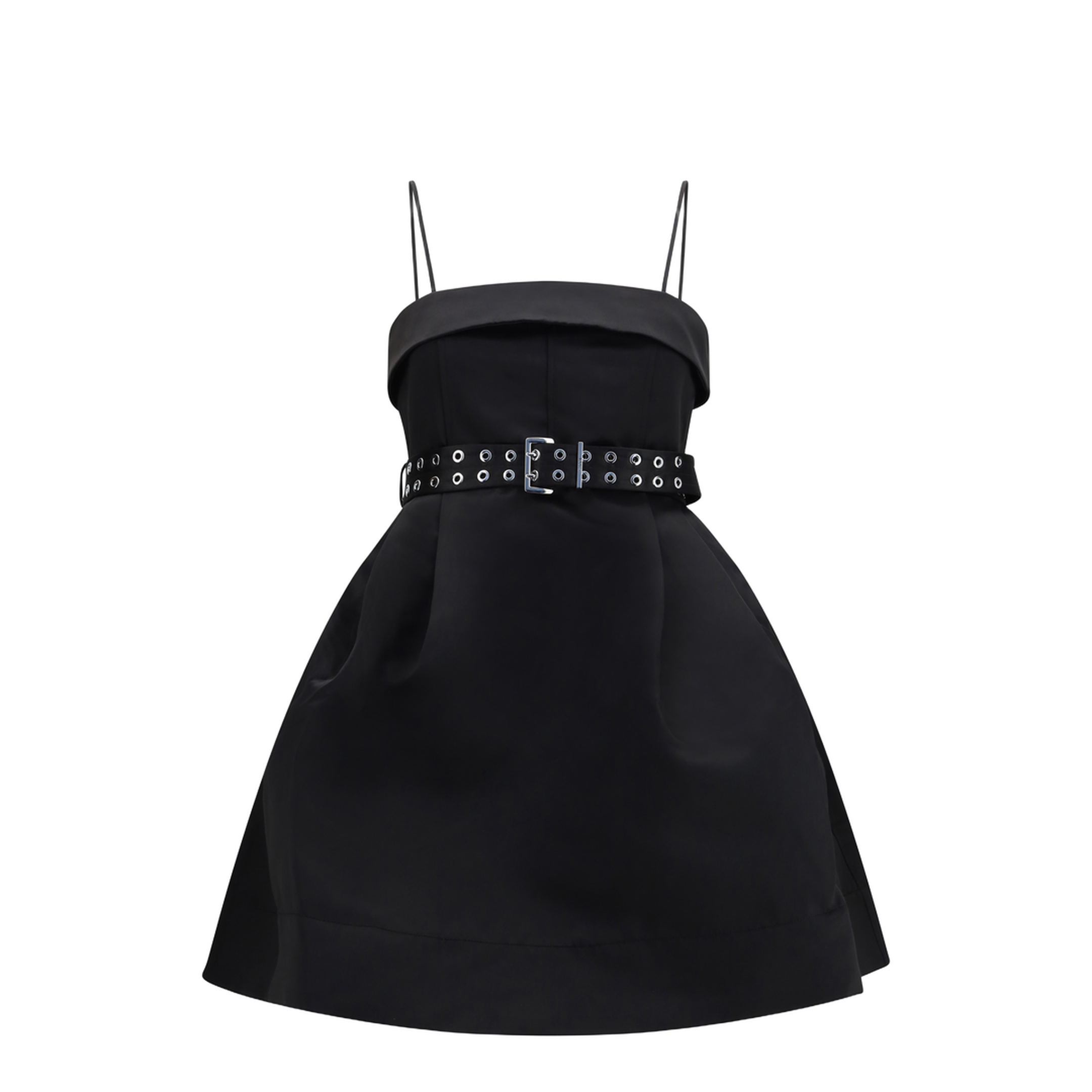 MAYFEYR - Ganni - Short Satin Dress With A Full Skirt - A1030437