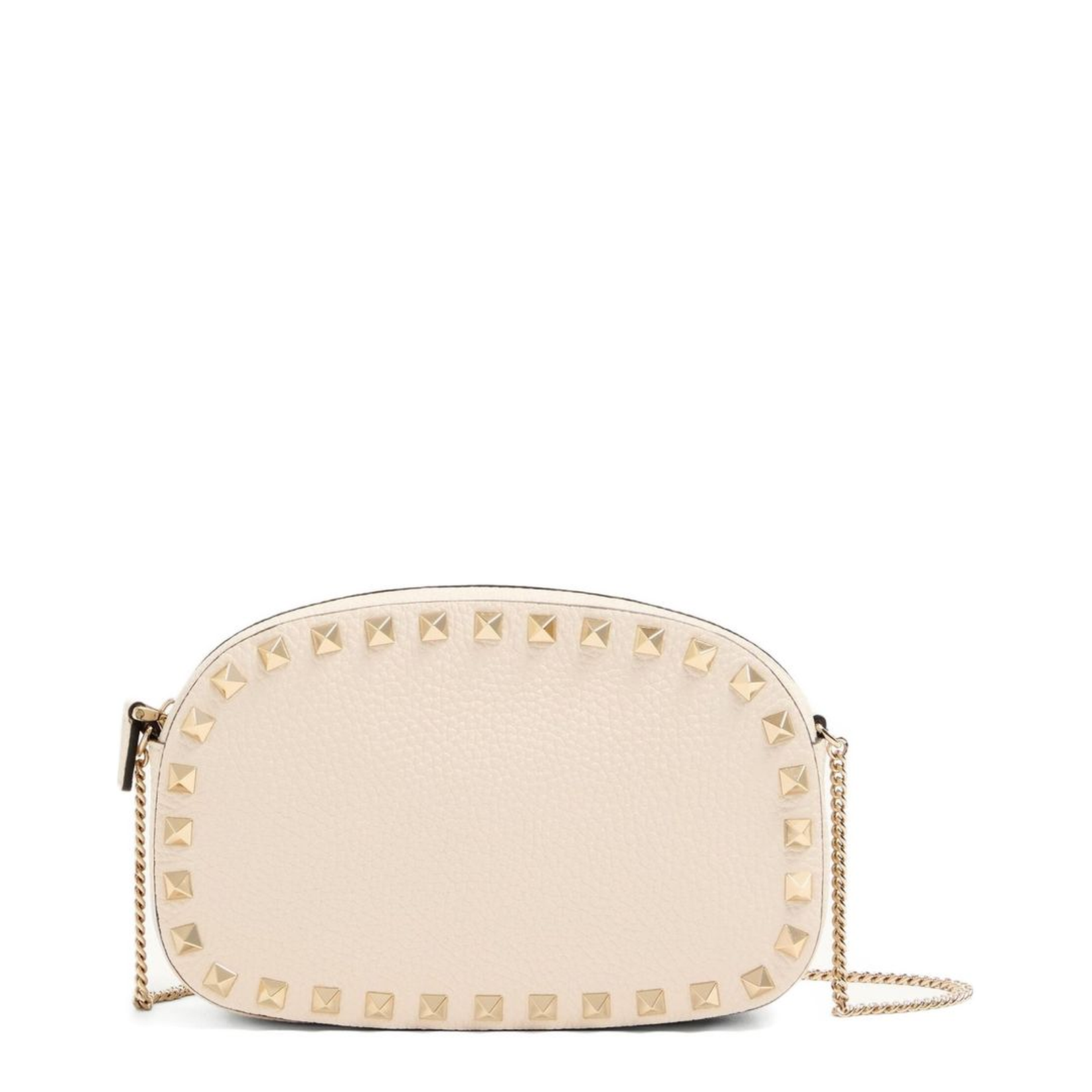 Ivory Leather Rockstud Crossbody Bag – MAYFEYR - Main Image
