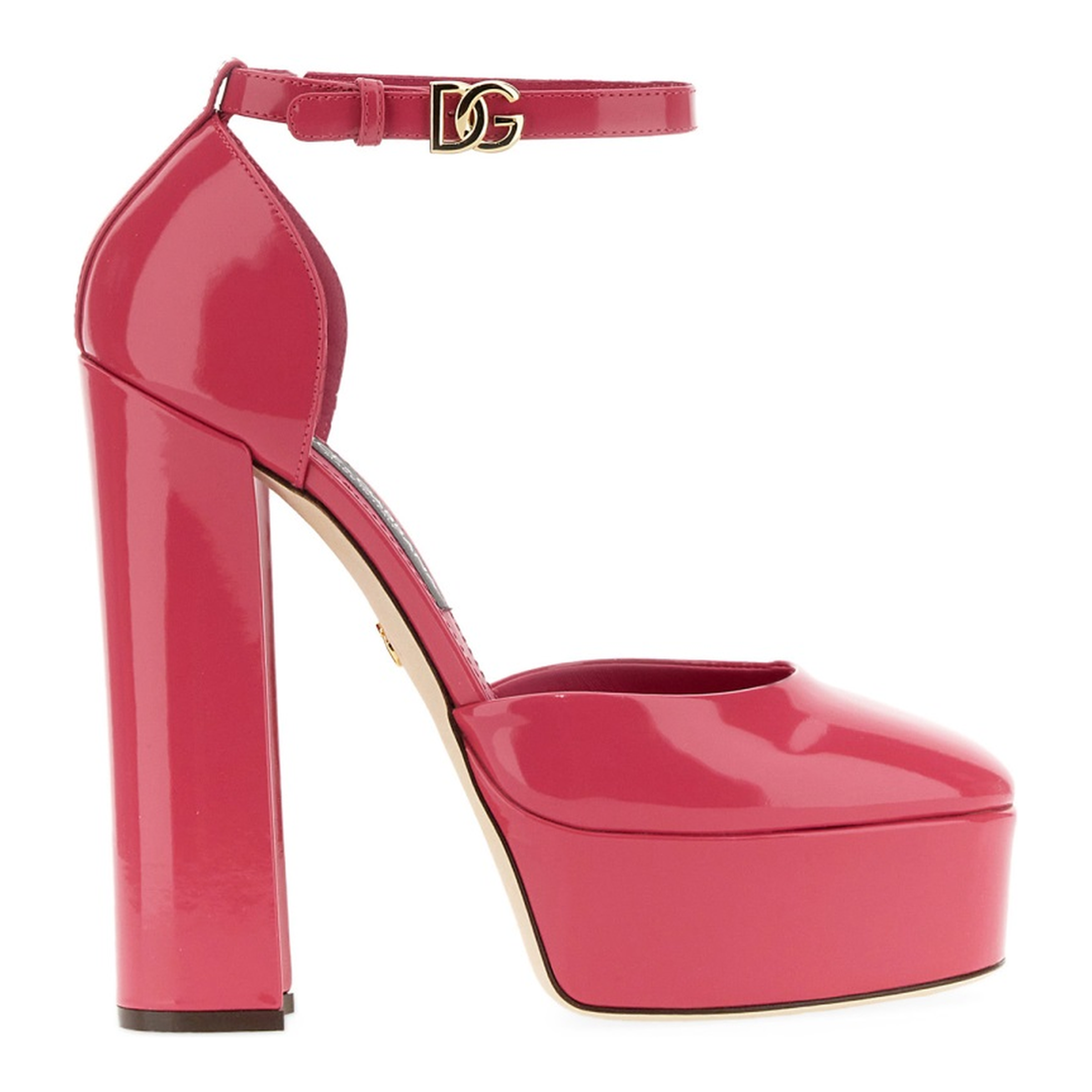 Glossy Leather Platform Pumps